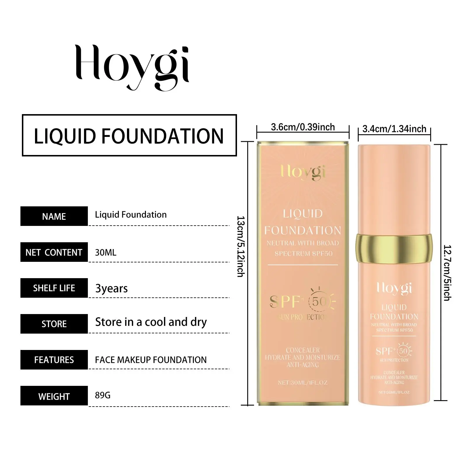 Warm Change Liquid Foundation - Moisturizing & Long-Lasting - Hoygi 1 HO A01 0004 01 1729584349009