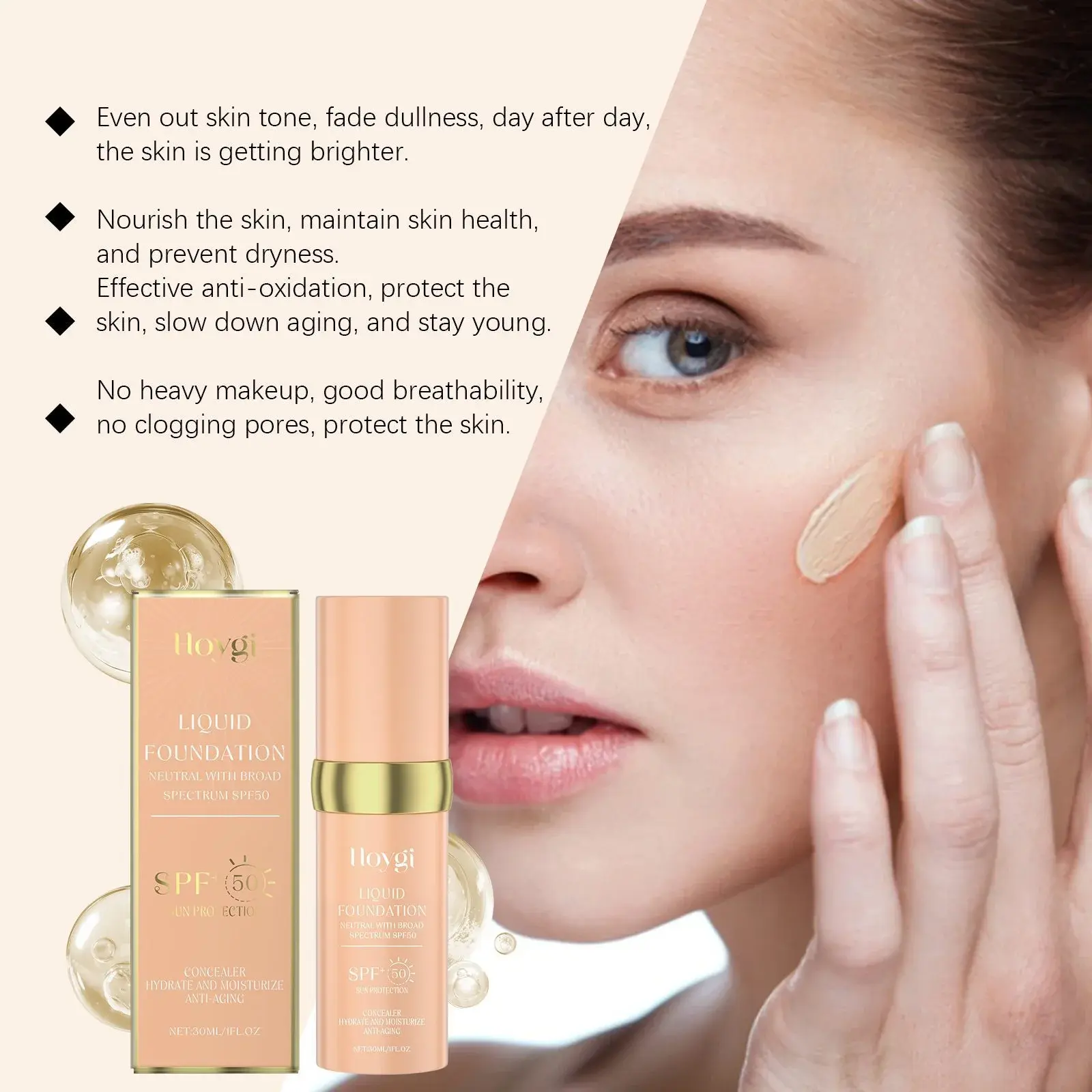 Warm Change Liquid Foundation - Moisturizing & Long-Lasting - Hoygi 7 HO A01 0004 01 1729584349014