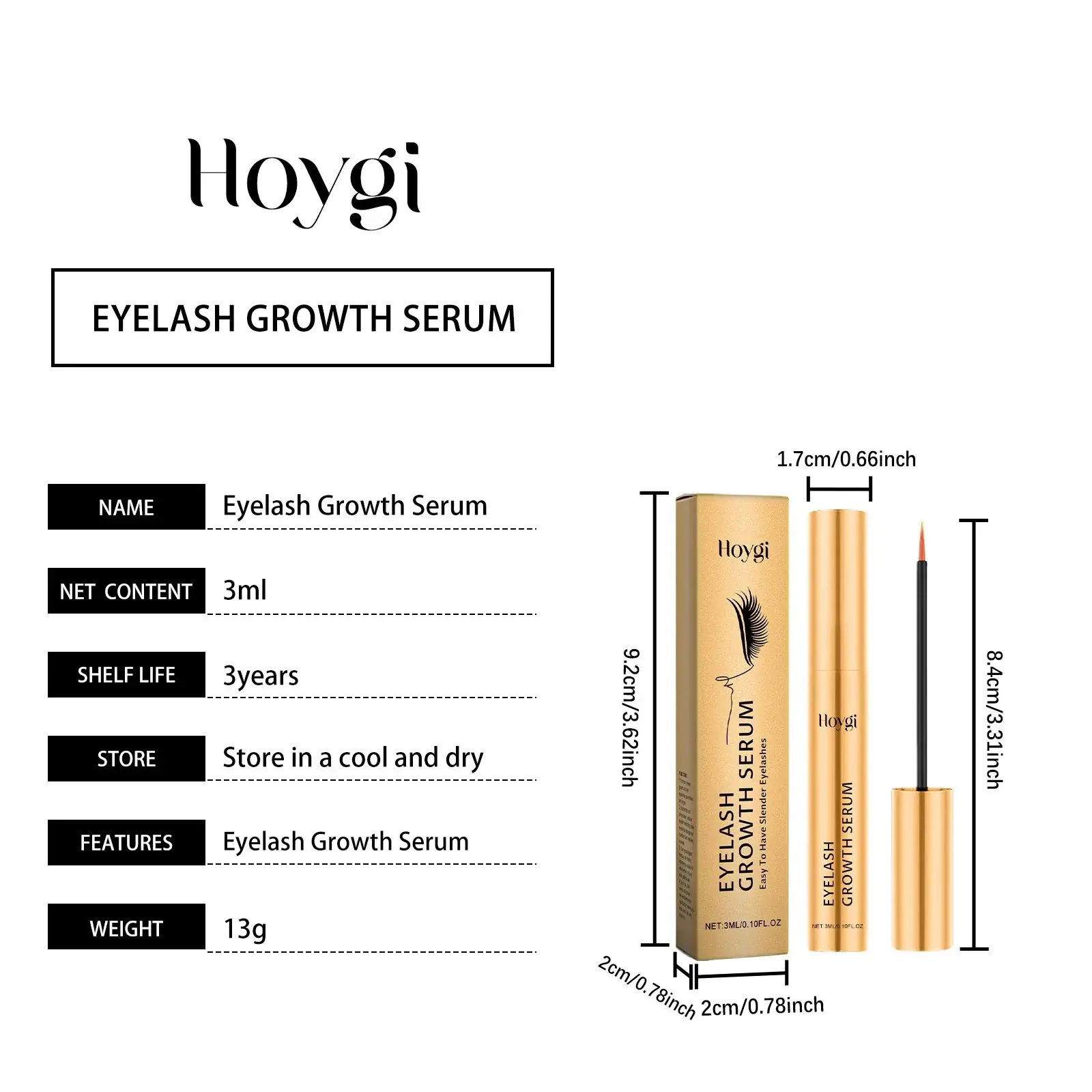 Natural Eyelash Curl Mascara - Moisturizing & Gentle Formula | Hoygi 1 HO A01 0010 01 43069192
