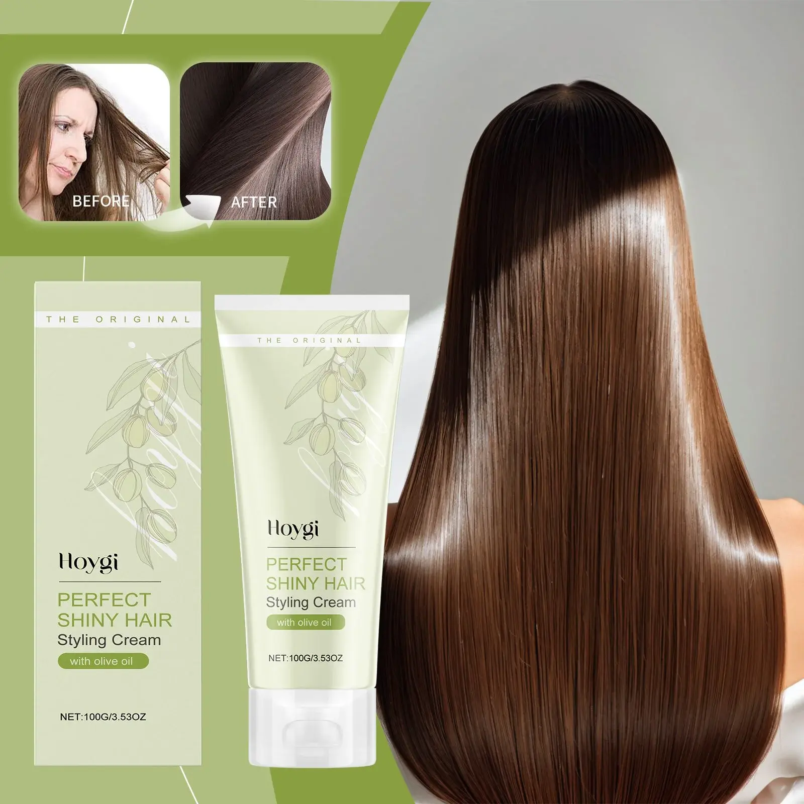 Smooth Curly Hair Styling Cream - Hydrating Repair for Dry Hair 2 HO A03 0006 01 1728982896015