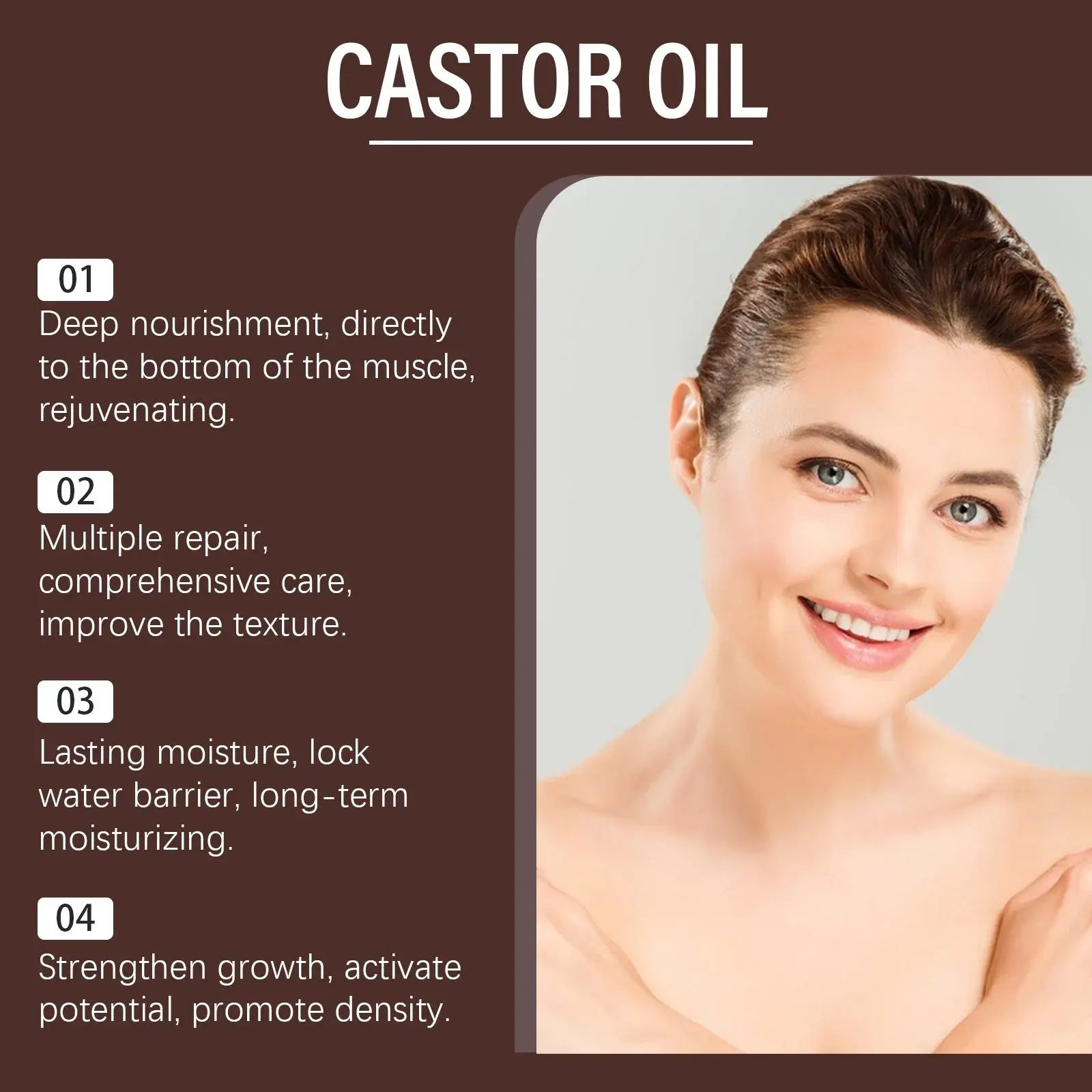 Organic Castor Oil Hydrating Massage Oil for Hair and Skin - Hoygi 5 HO A03 0008 01 1731571260017