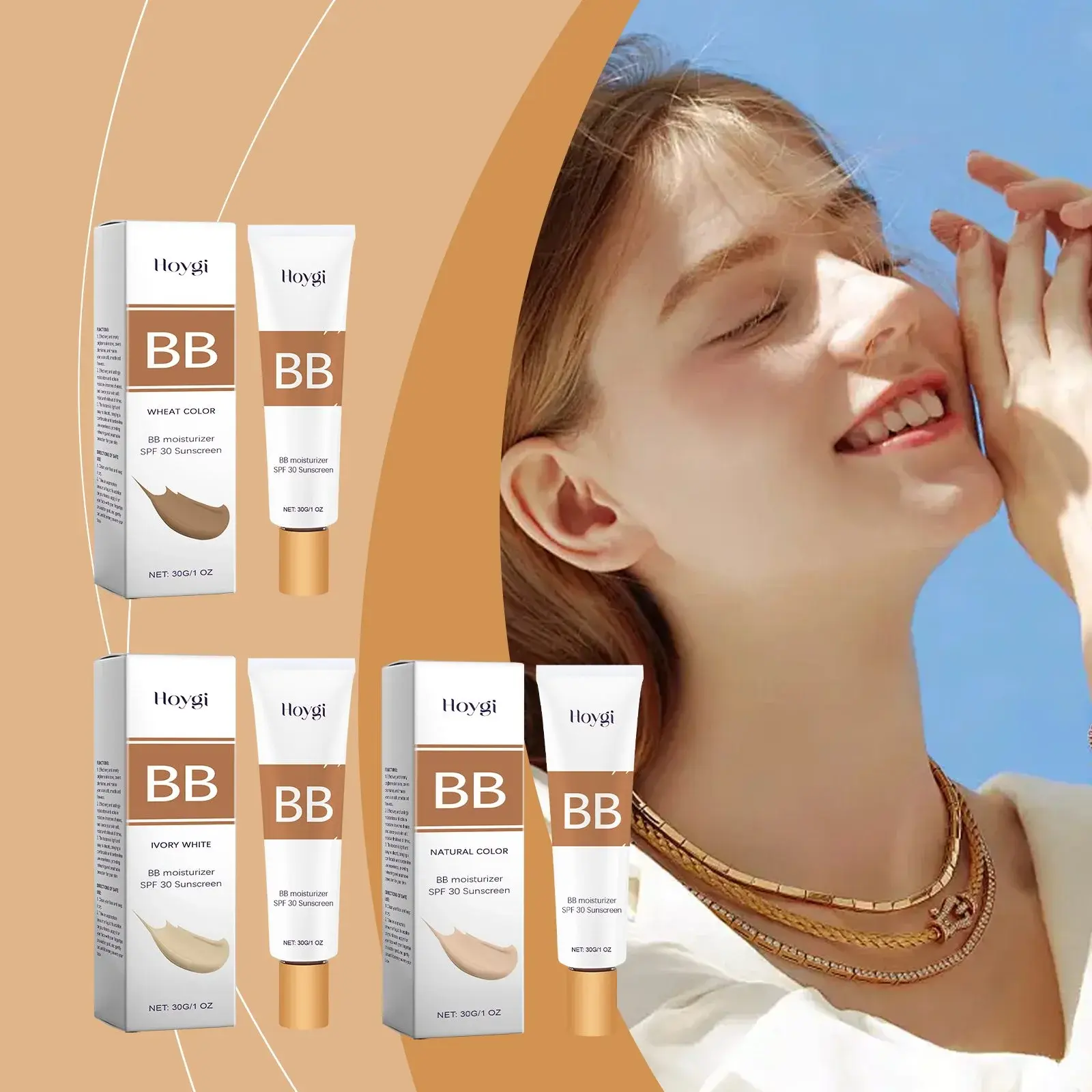 Moisturizing BB Cream SPF - Lightweight Foundation & Concealer 2 HO A04 0001 1732671026011