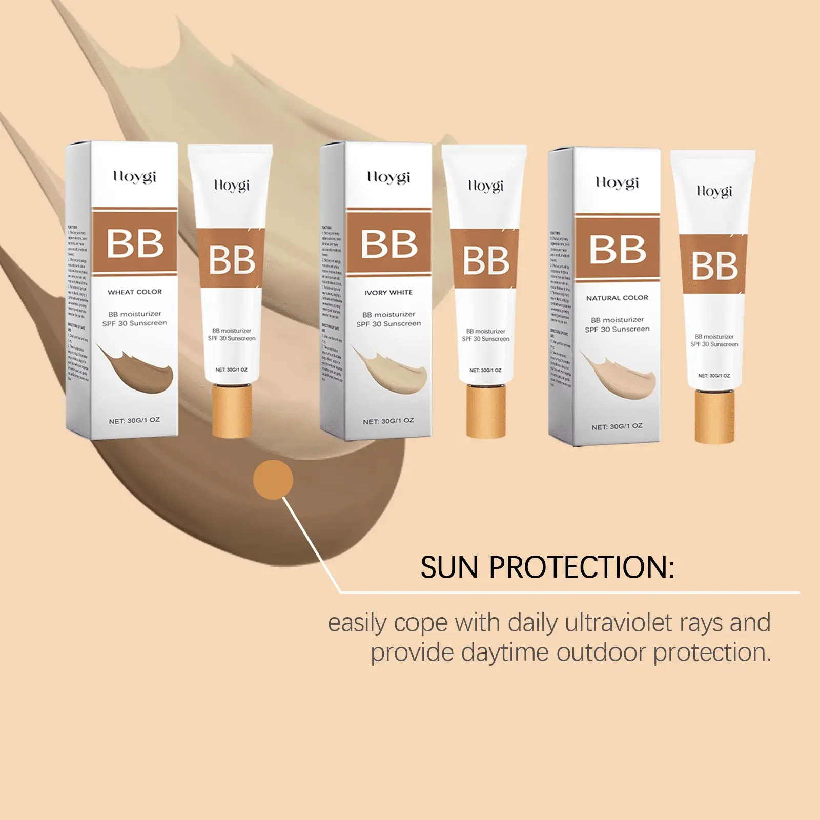 Moisturizing BB Cream SPF - Lightweight Foundation & Concealer 8 HO A04 0001 1732671026024