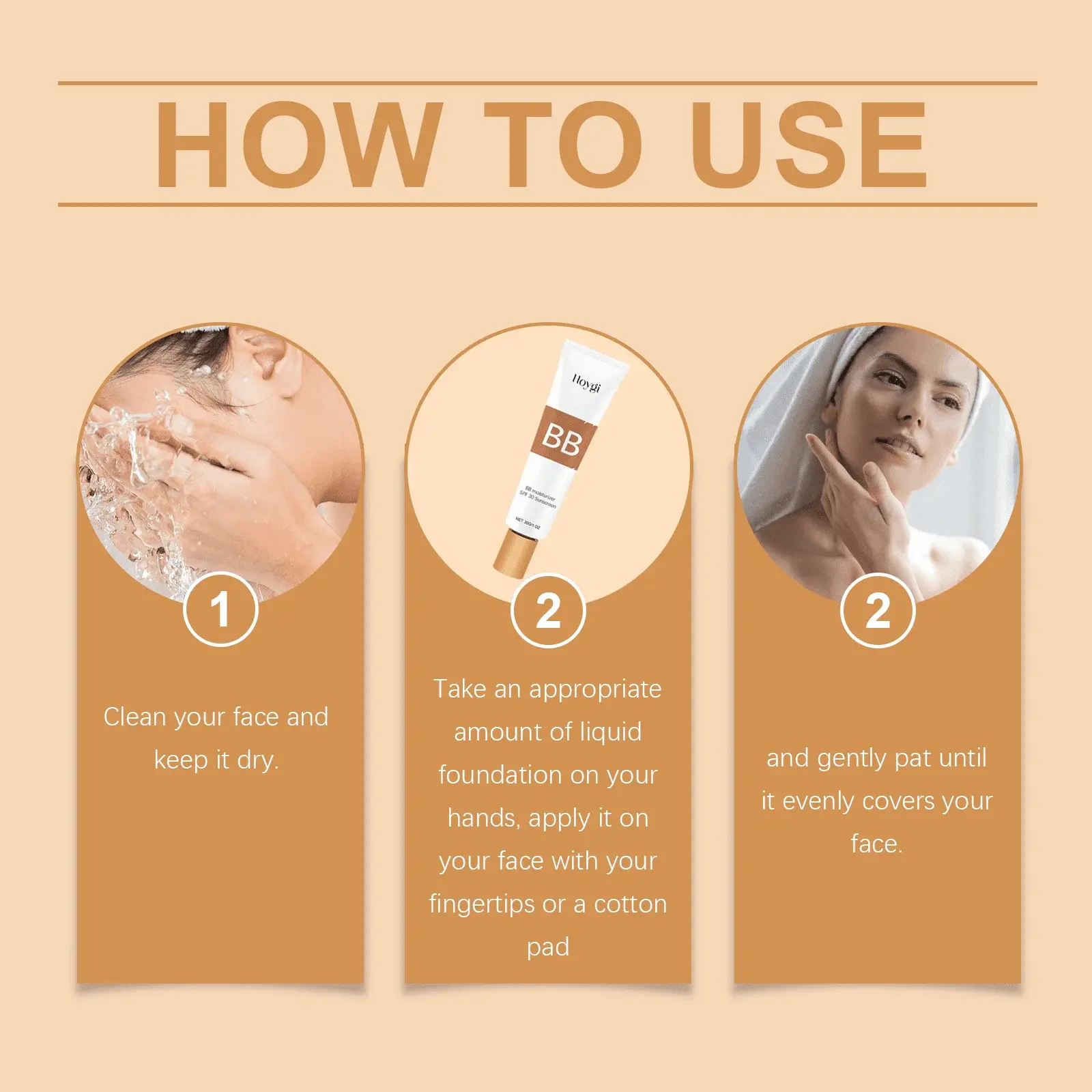 Moisturizing BB Cream SPF - Lightweight Foundation & Concealer 4 HO A04 0001 1732671026026