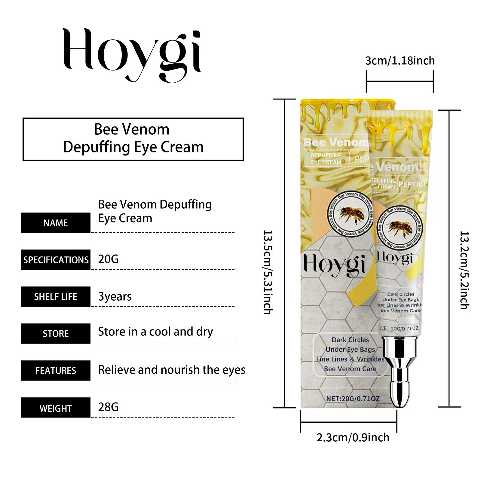 Bee Venom Eye Cream - Hydrating & Nourishing Formula 1 HO A05 0282 01 001