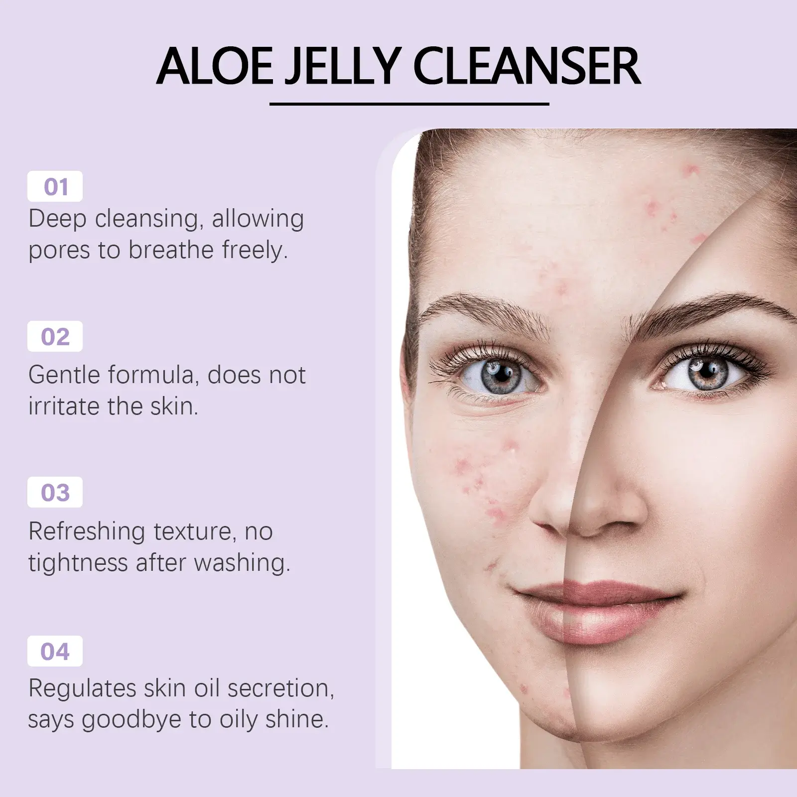 Aloe Vera Foaming Cleanser - Hydrating Face Wash for Oily Skin 8 HO A05 0293 01 008