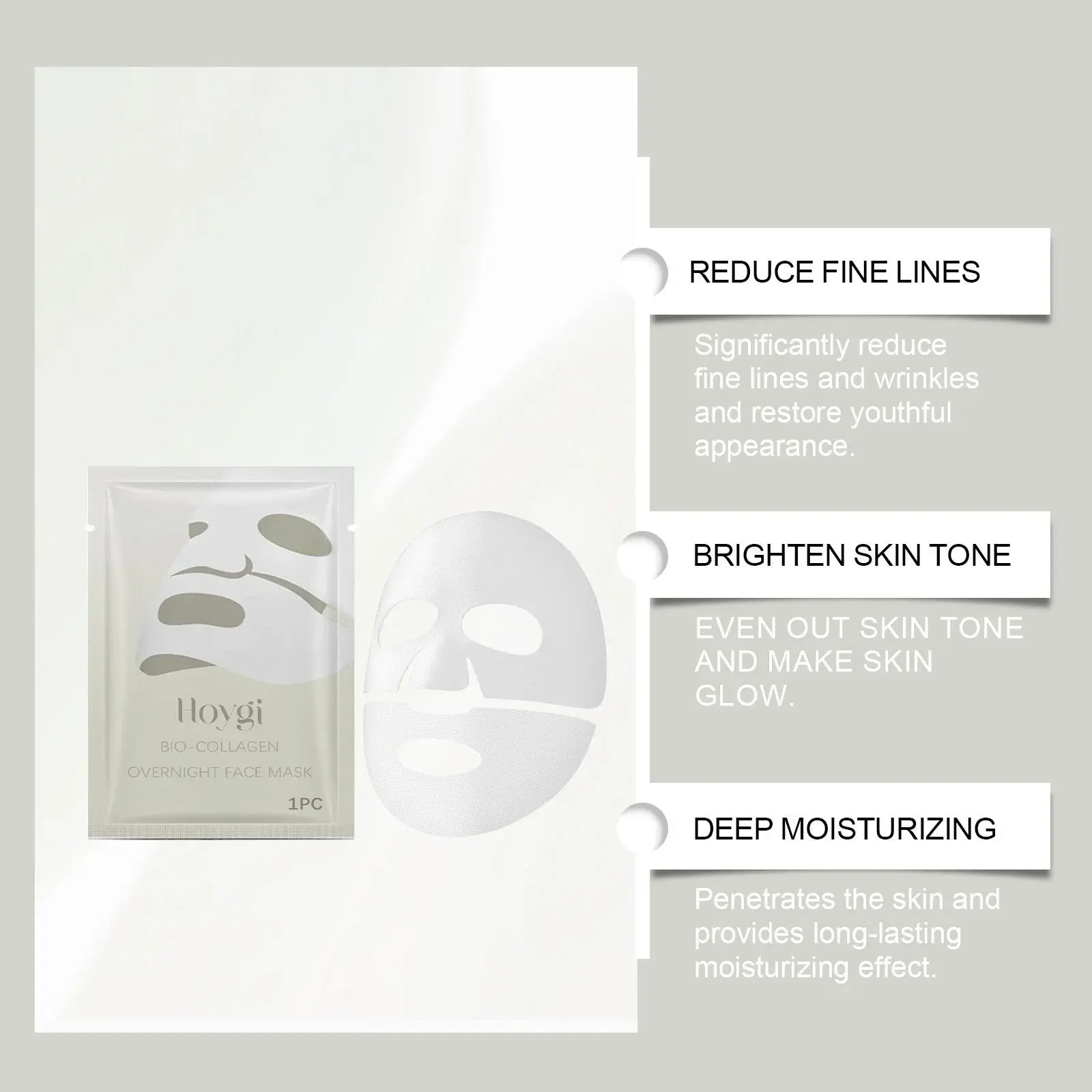 Collagen Moisturizing Mask - Hydrating & Nourishing Facial Care 6 HO A05 0333 02 2017