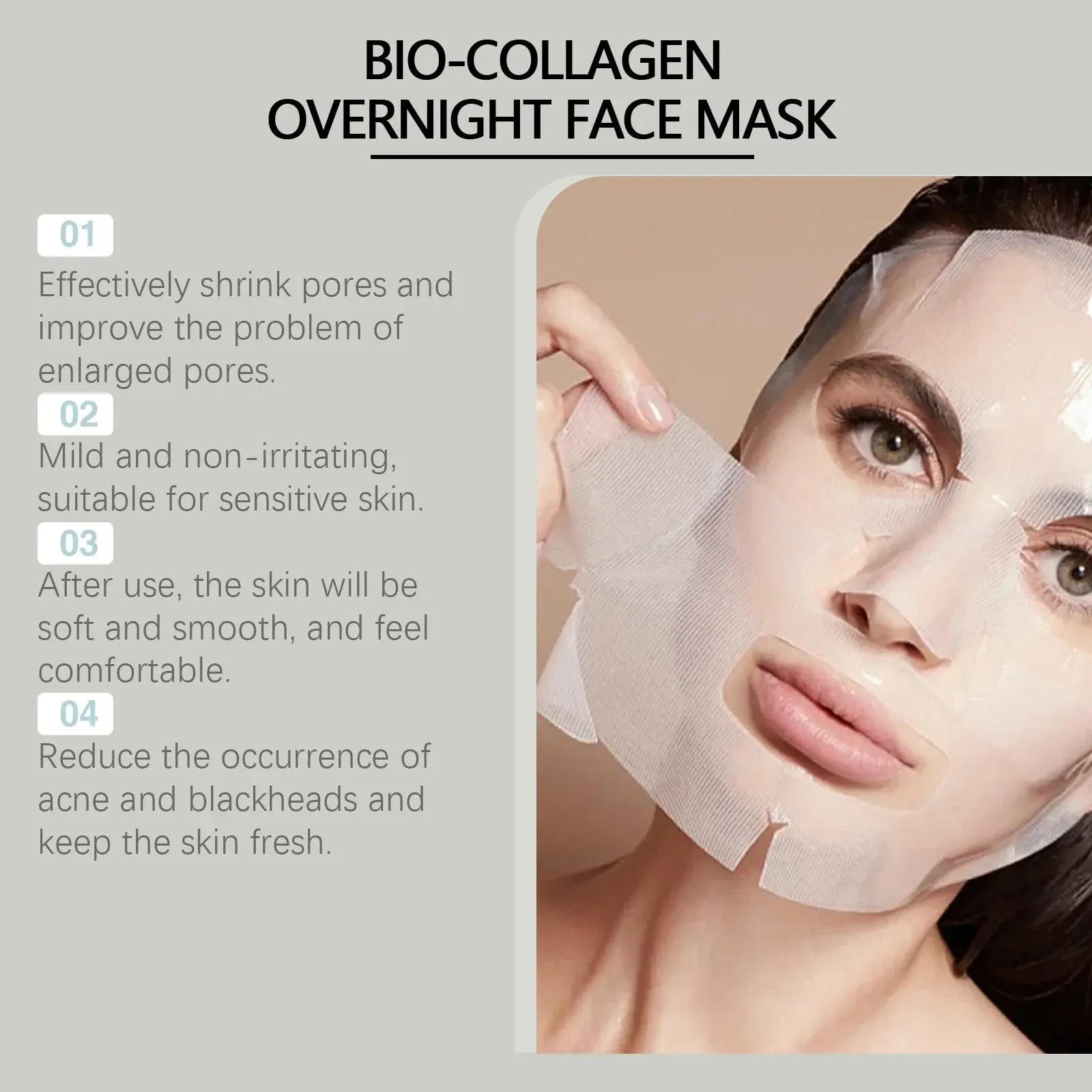 Collagen Moisturizing Mask - Hydrating & Nourishing Facial Care 5 HO A05 0333 02 2018