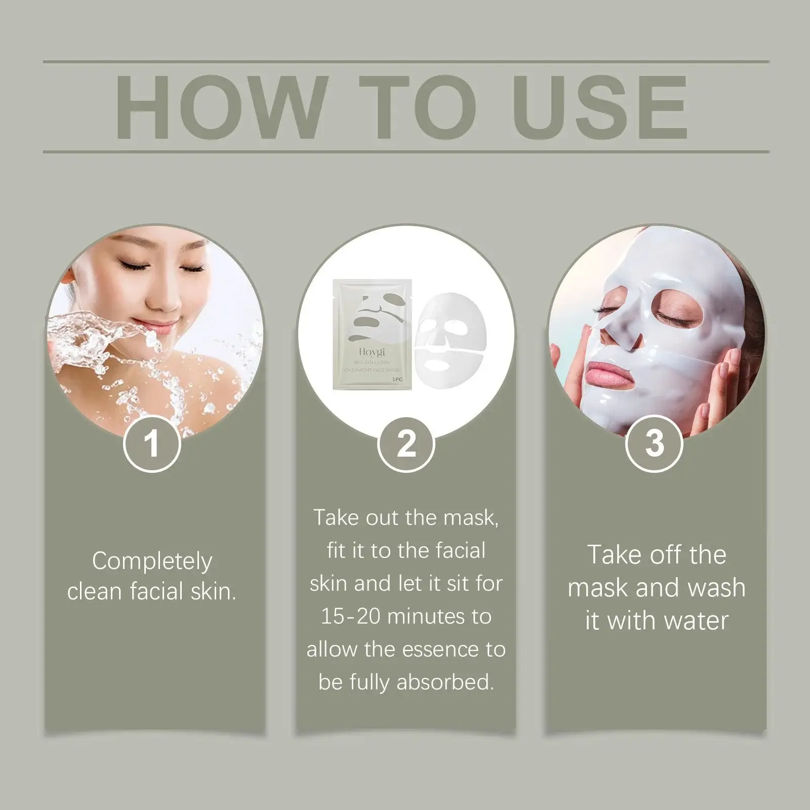 Collagen Moisturizing Mask - Hydrating & Nourishing Facial Care 4 HO A05 0333 02 2022