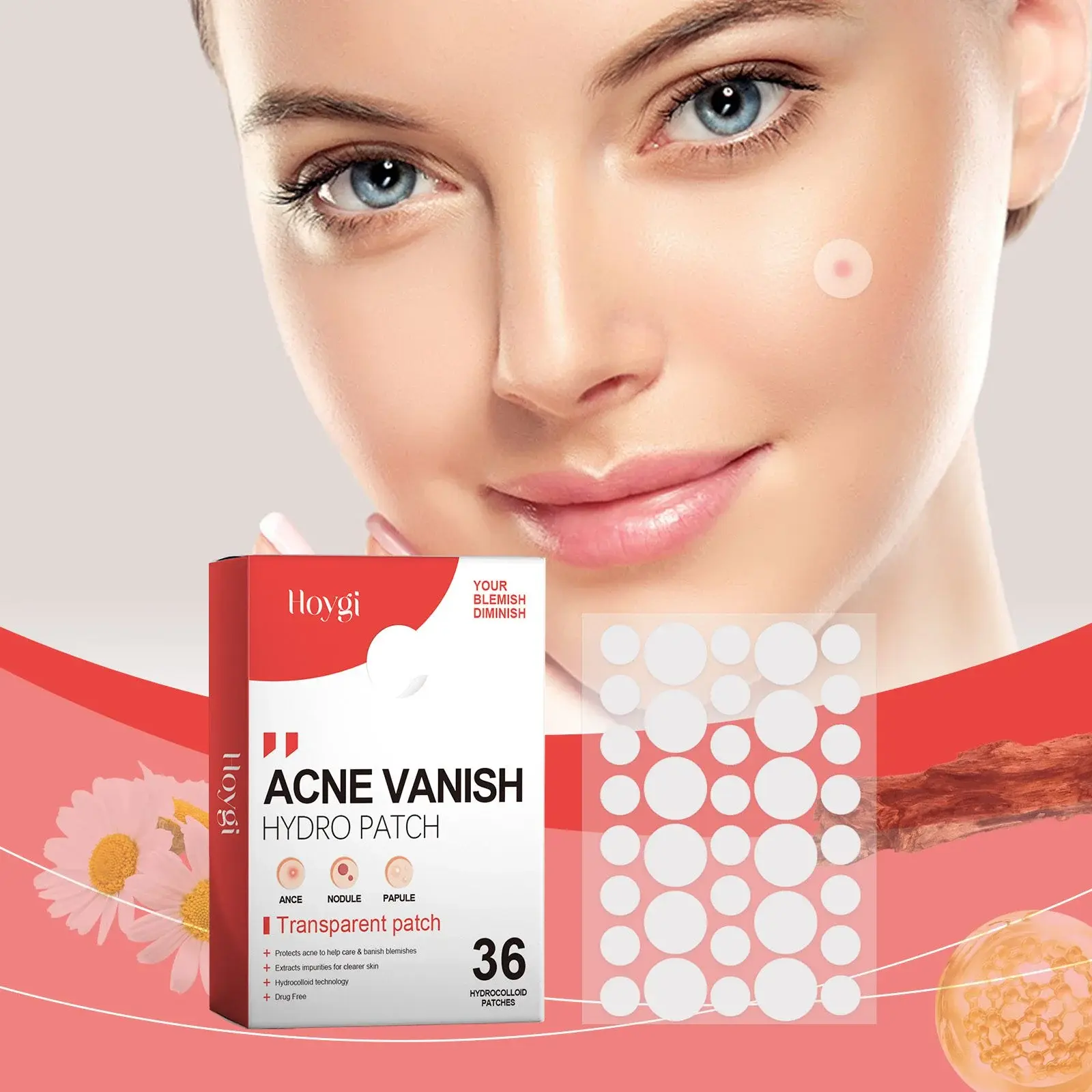 Invisible Colloidal Acne Patches with Tea Tree Oil & Calendula 2 HO A05 0359 01 1723861891004
