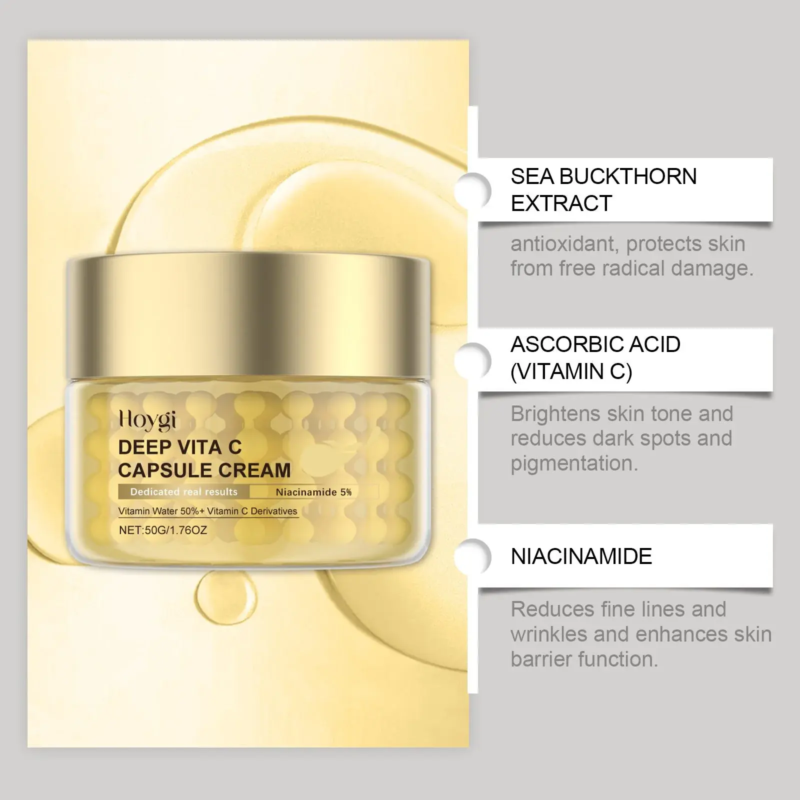 Vitamin C Facial Moisturizer - Hydrating & Brightening Cream 5 HO A05 0375 01 1724376655016