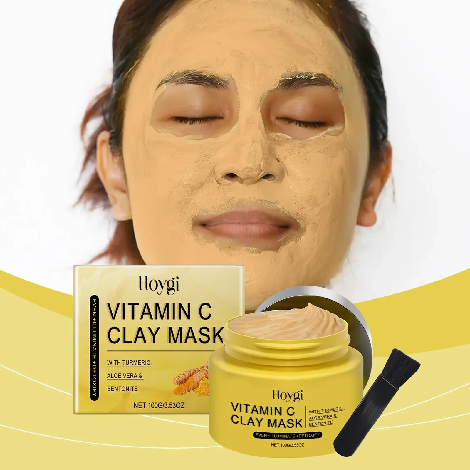 Vitamin C Turmeric Mud Mask for Brightening & Deep Cleansing by Hoygi 2 HO A05 0410 01 1725499825002