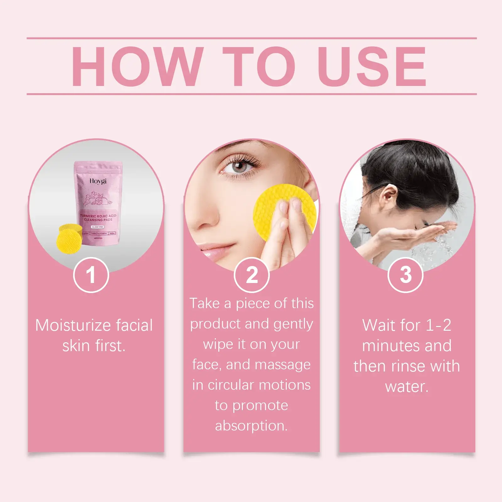 Turmeric Acid Cleansing Pads for Skin Brightening & Hydration 4 HO A05 0430 01 1726310192010
