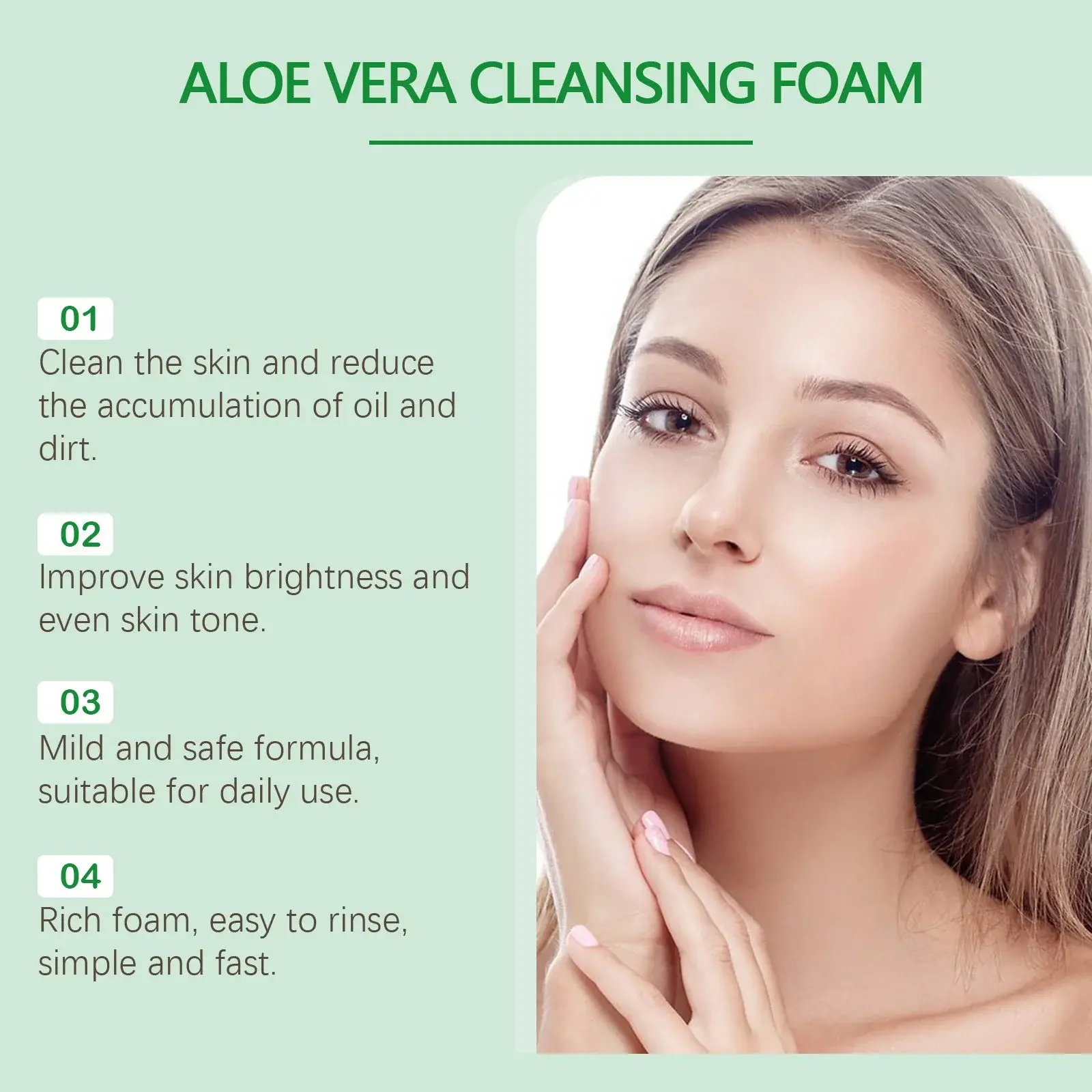 Aloe Vera Cleansing Foam Gentle Pore Cleanser by Hoygi 8 HO A05 0437 01 1726383446004
