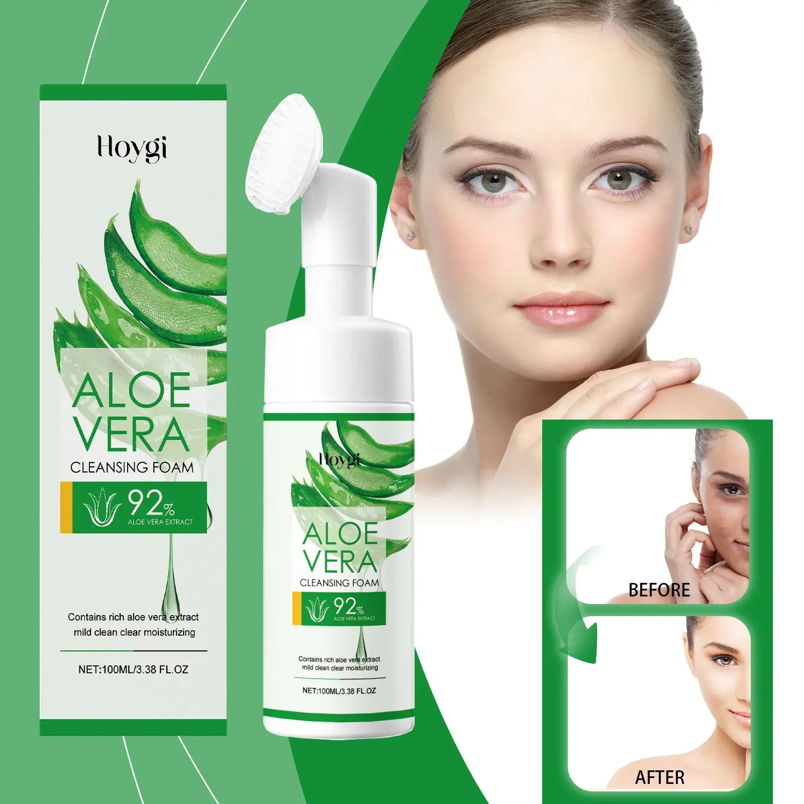 Aloe Vera Cleansing Foam Gentle Pore Cleanser by Hoygi 2 HO A05 0437 01 1726383446015