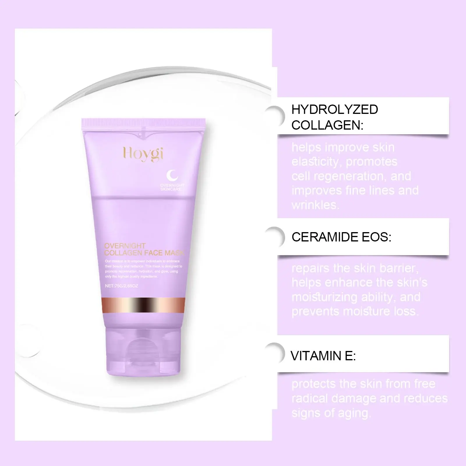 Collagen Tear Mask for Firming and Hydrating Delicate Skin 8 HO A05 0446 02 1726819240017
