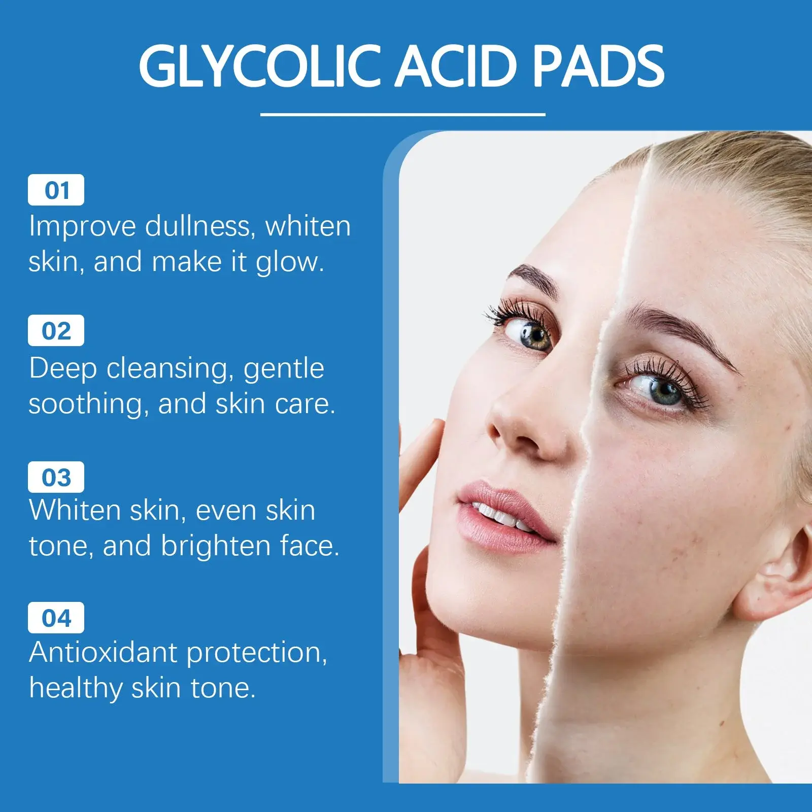 Glycolic Acid Facial Pads with Niacinamide & Panthenol 8 HO A05 0447 01 1727173851004