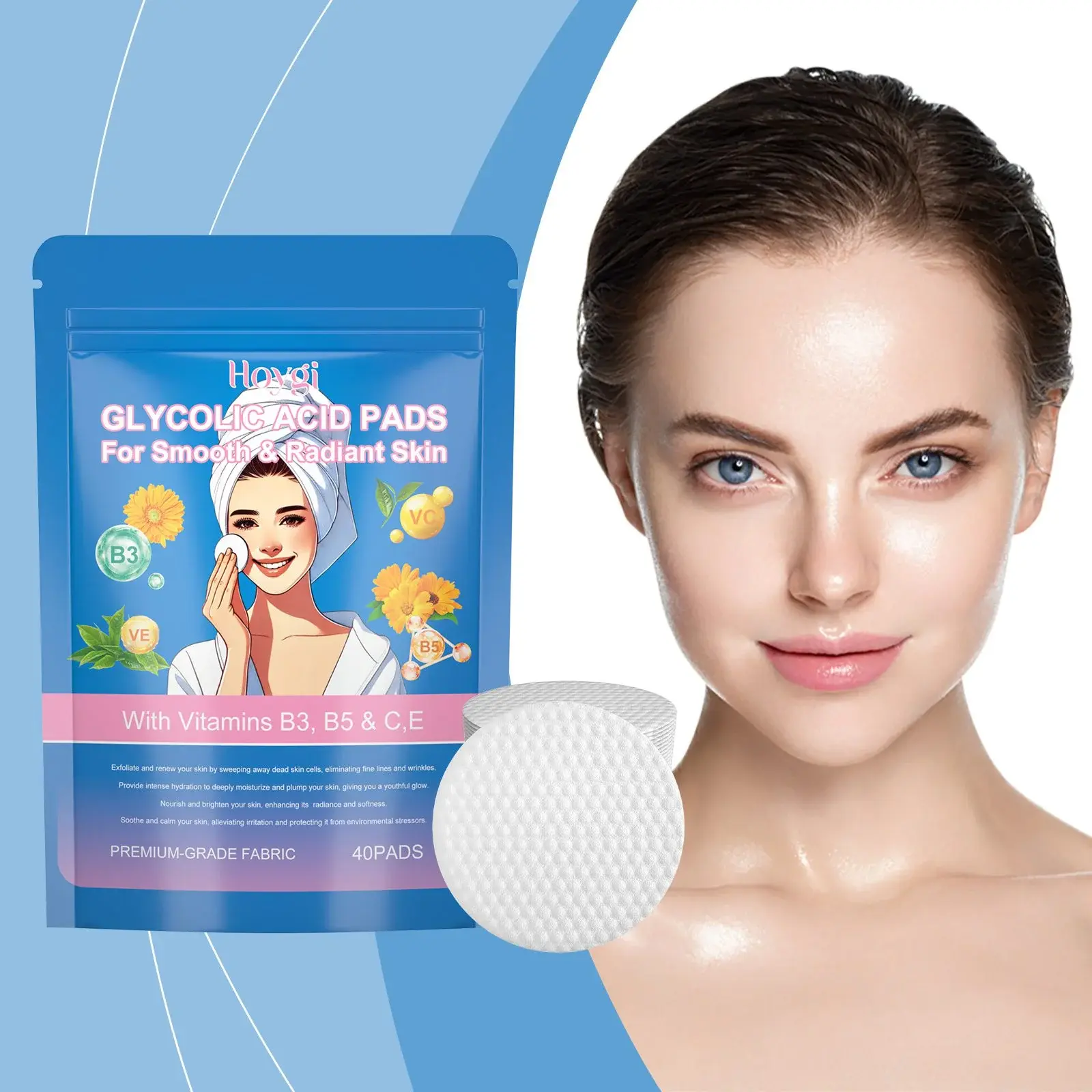 Glycolic Acid Facial Pads with Niacinamide & Panthenol 2 HO A05 0447 01 1727173851016