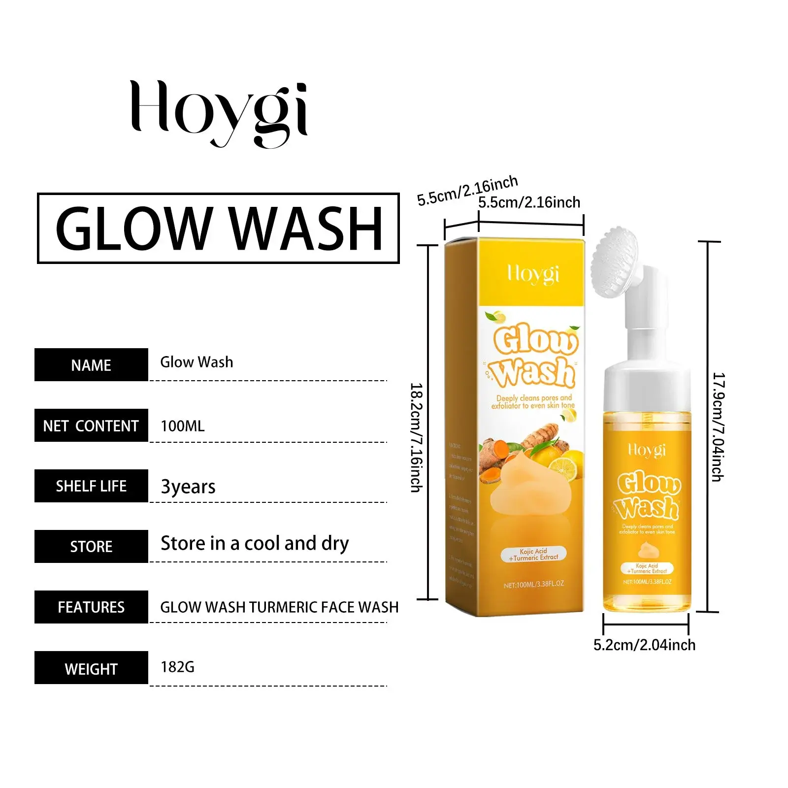 Turmeric Cleanser for Pore Cleansing and Skin Radiance - Hoygi 1 HO A05 0449 02 1726803051009
