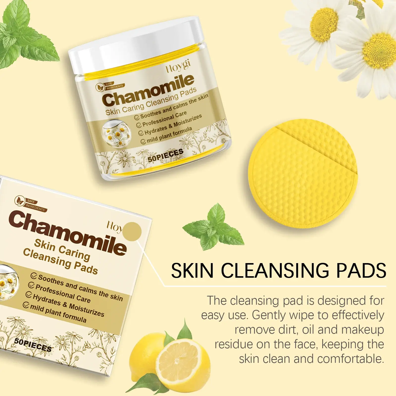 Chamomile Soothing Cleansing Pad - Gentle & Moisturizing Formula 7 HO A05 0456 01 1727062246013