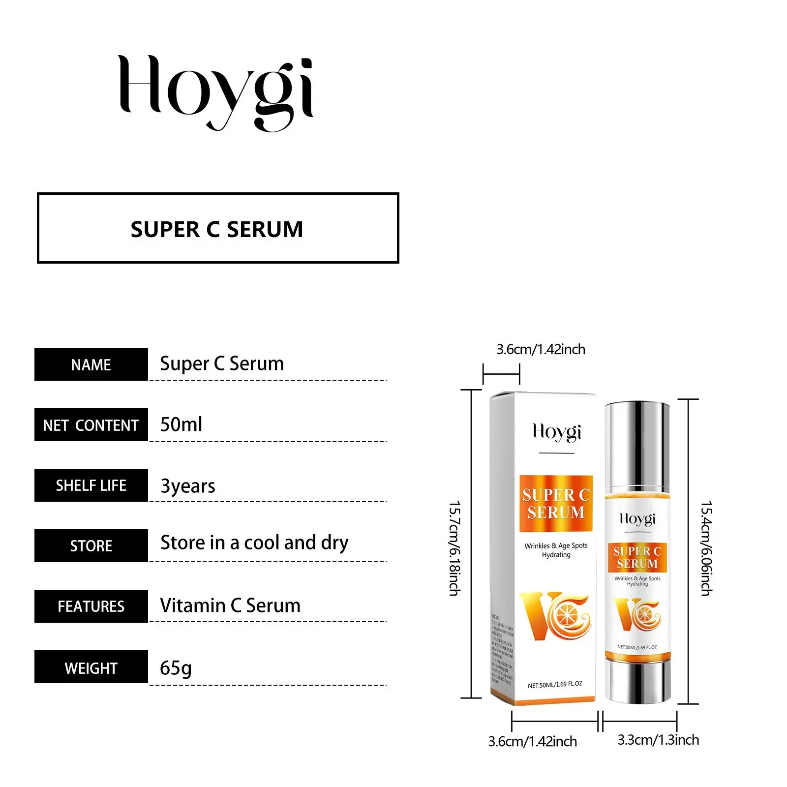 Vitamin C Serum for Hydrating and Purifying Skin - Hoygi 1 HO A05 0460 01 1726916434009