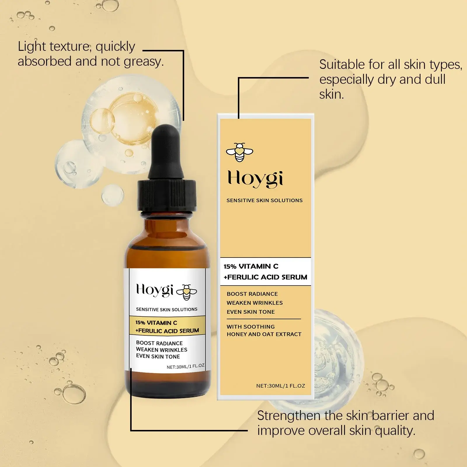 Vitamin C Honey Essence Moisturizing & Firming Serum - Hoygi 6 HO A05 0468 01 1727177412011