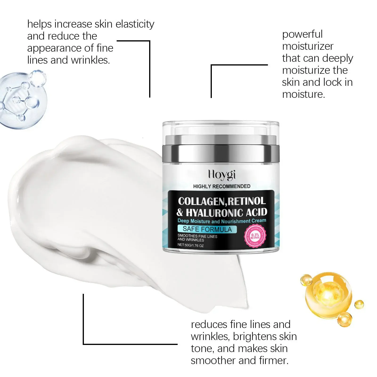 Collagen Moisturizing Cream for Hydrating Daily Facial Care - Hoygi 7 HO A05 0480 01 1727519579010