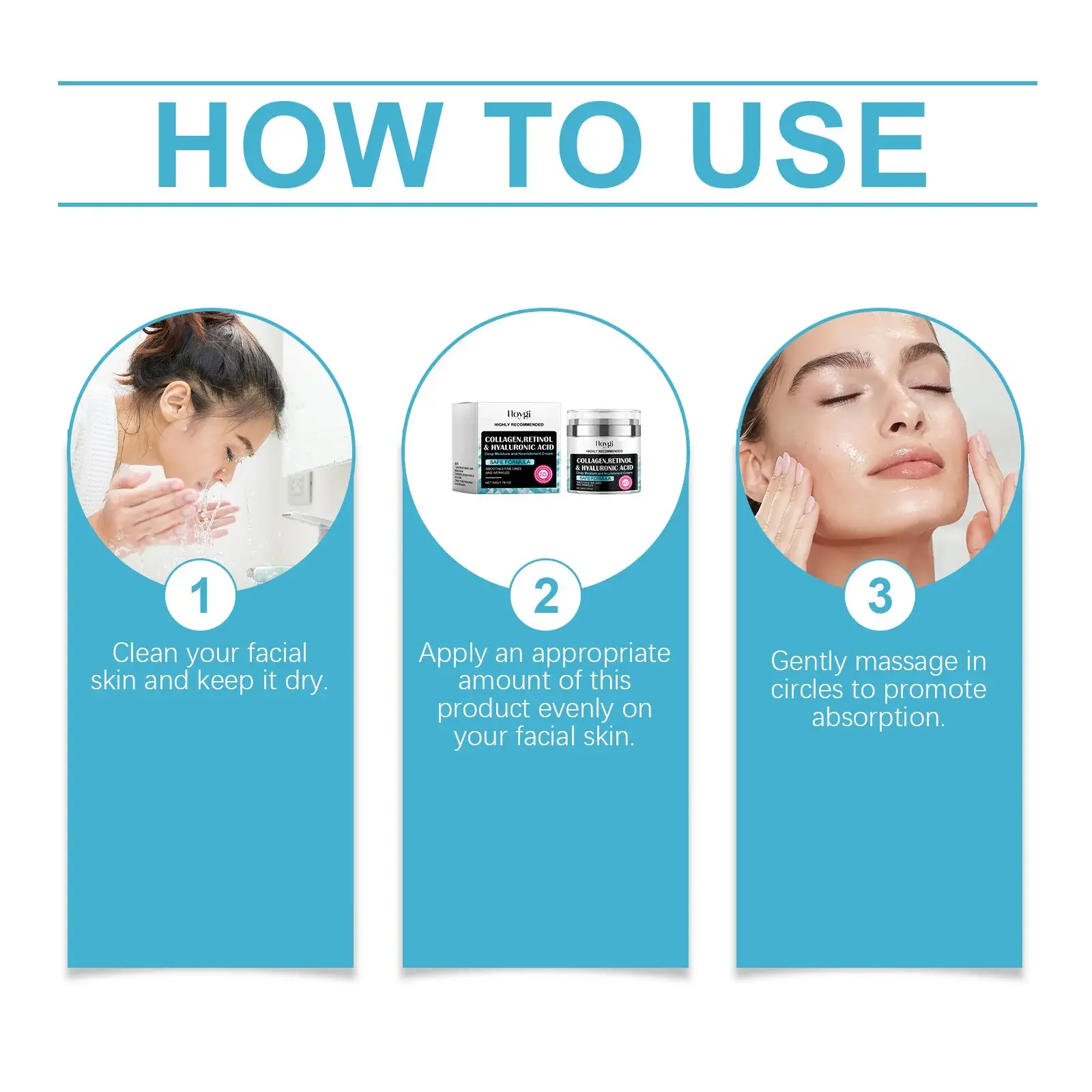 Collagen Moisturizing Cream for Hydrating Daily Facial Care - Hoygi 4 HO A05 0480 01 1727519579011