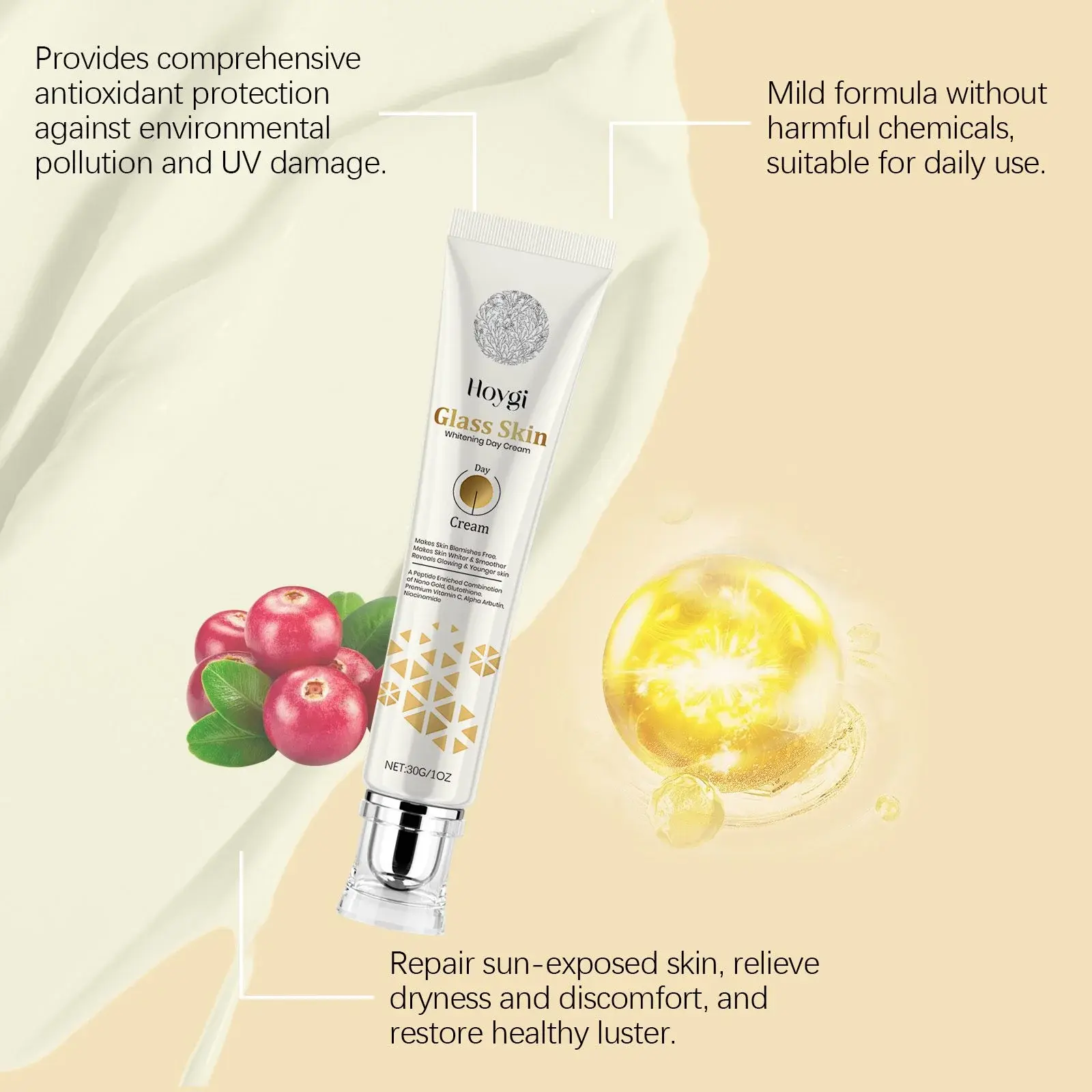Brightening & Nourishing Daily Face Moisturizer - Deep Hydration Formula 10 HO A05 0488 01 1728268228011