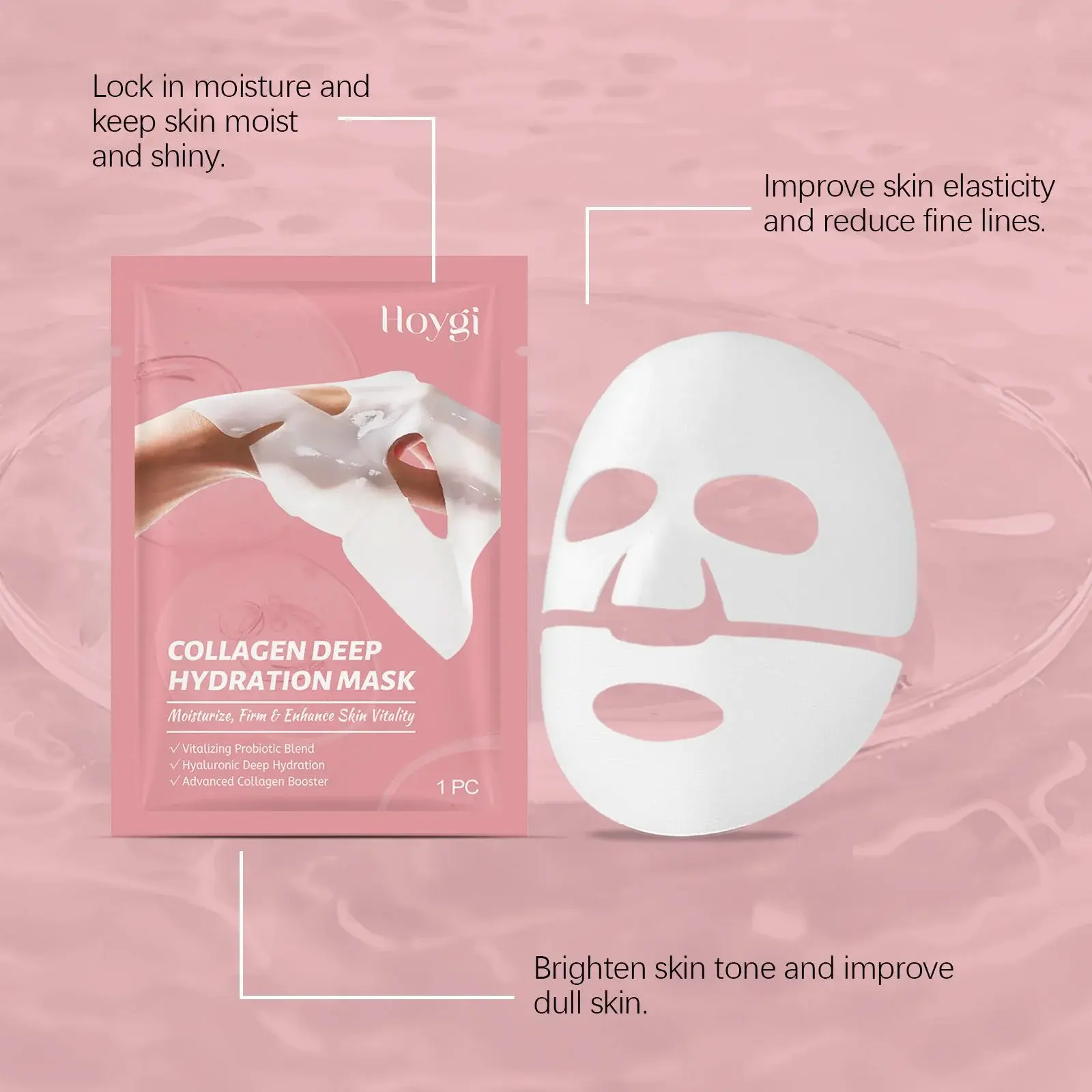 Collagen Mask Anti-Wrinkle & Hydrating Facial Treatment - Hoygi 6 HO A05 0506 1728954021010