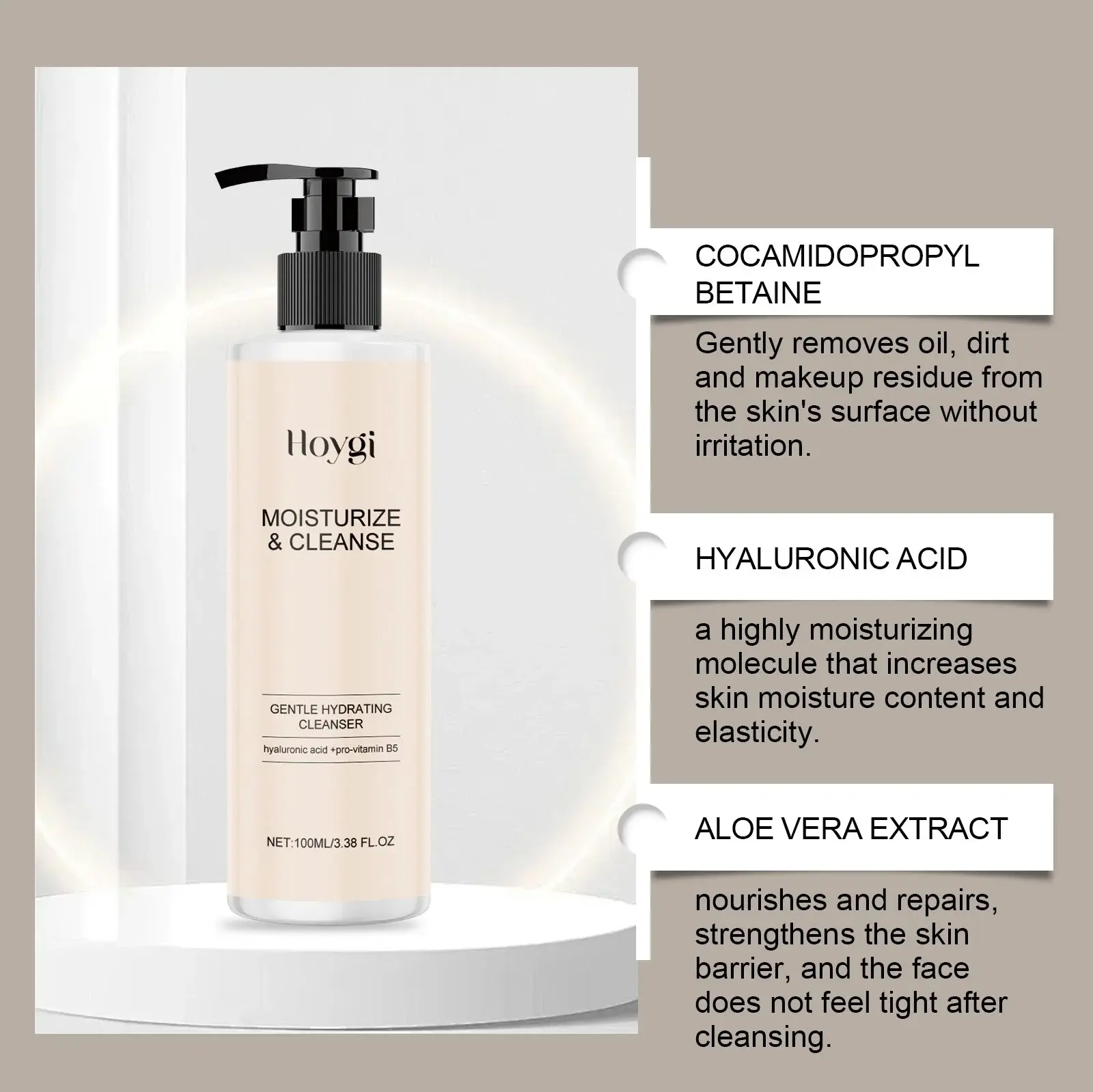 Amino Acid Gentle Moisturizing Facial Cleanser - Hydrating Formula 6 HO A05 0522 01 1729647058009