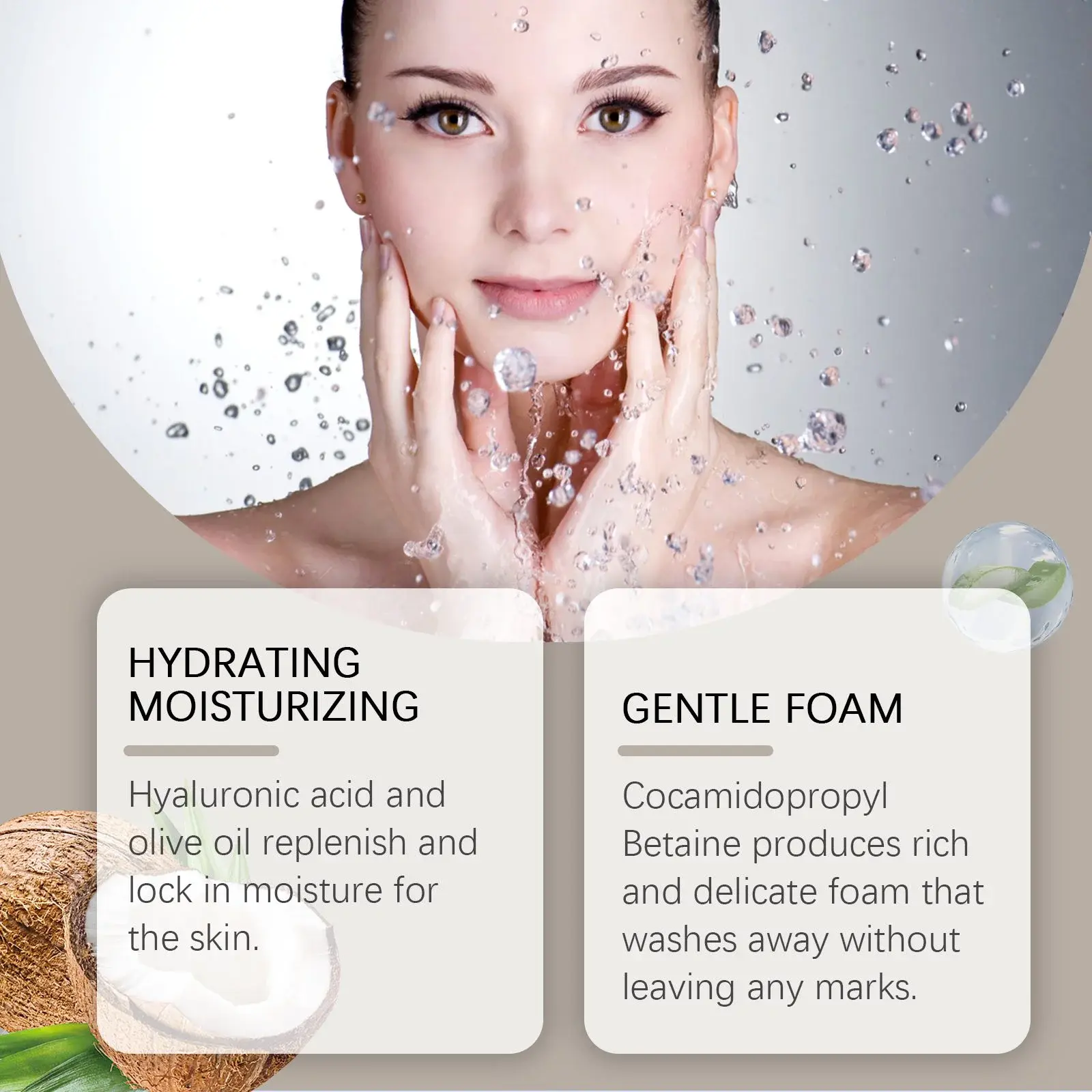 Amino Acid Gentle Moisturizing Facial Cleanser - Hydrating Formula 8 HO A05 0522 01 1729647058010