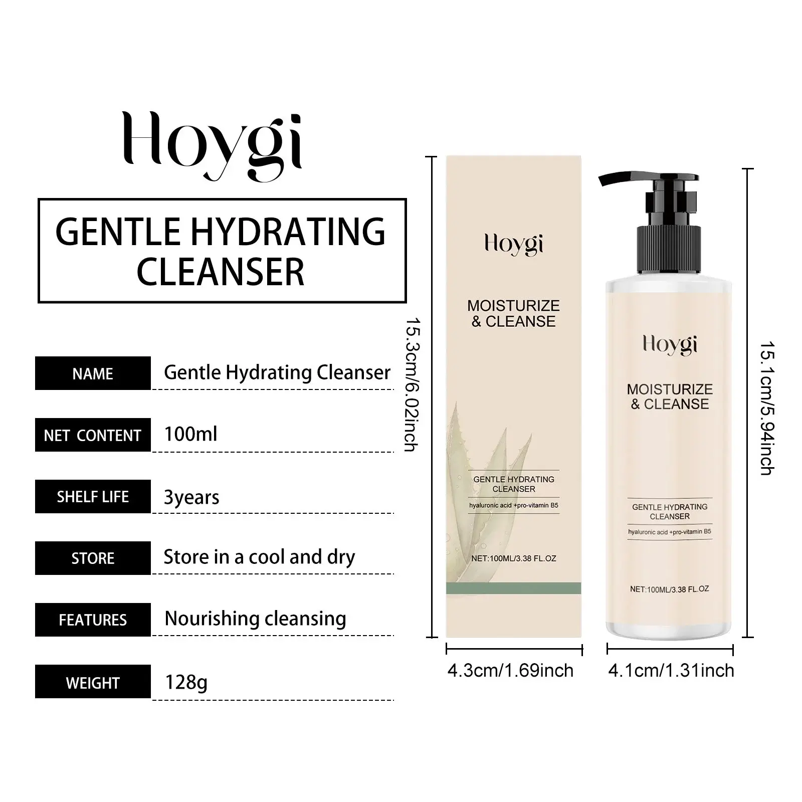 Amino Acid Gentle Moisturizing Facial Cleanser - Hydrating Formula 1 HO A05 0522 01 1729647058020