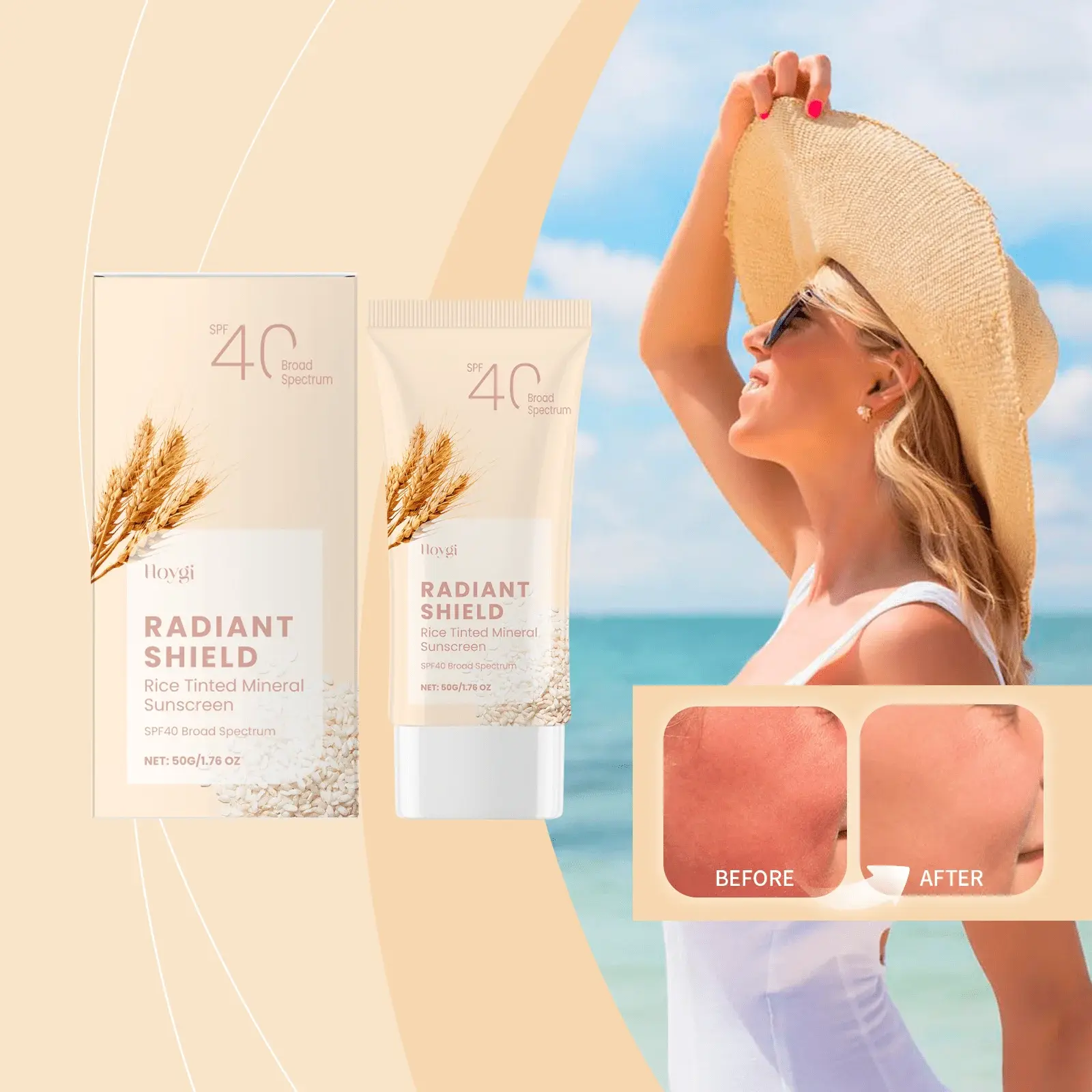 Face Sunscreen Moisturizer - Lightweight & Non-Sticky Formula 2 HO A05 0527 01 1729753278005