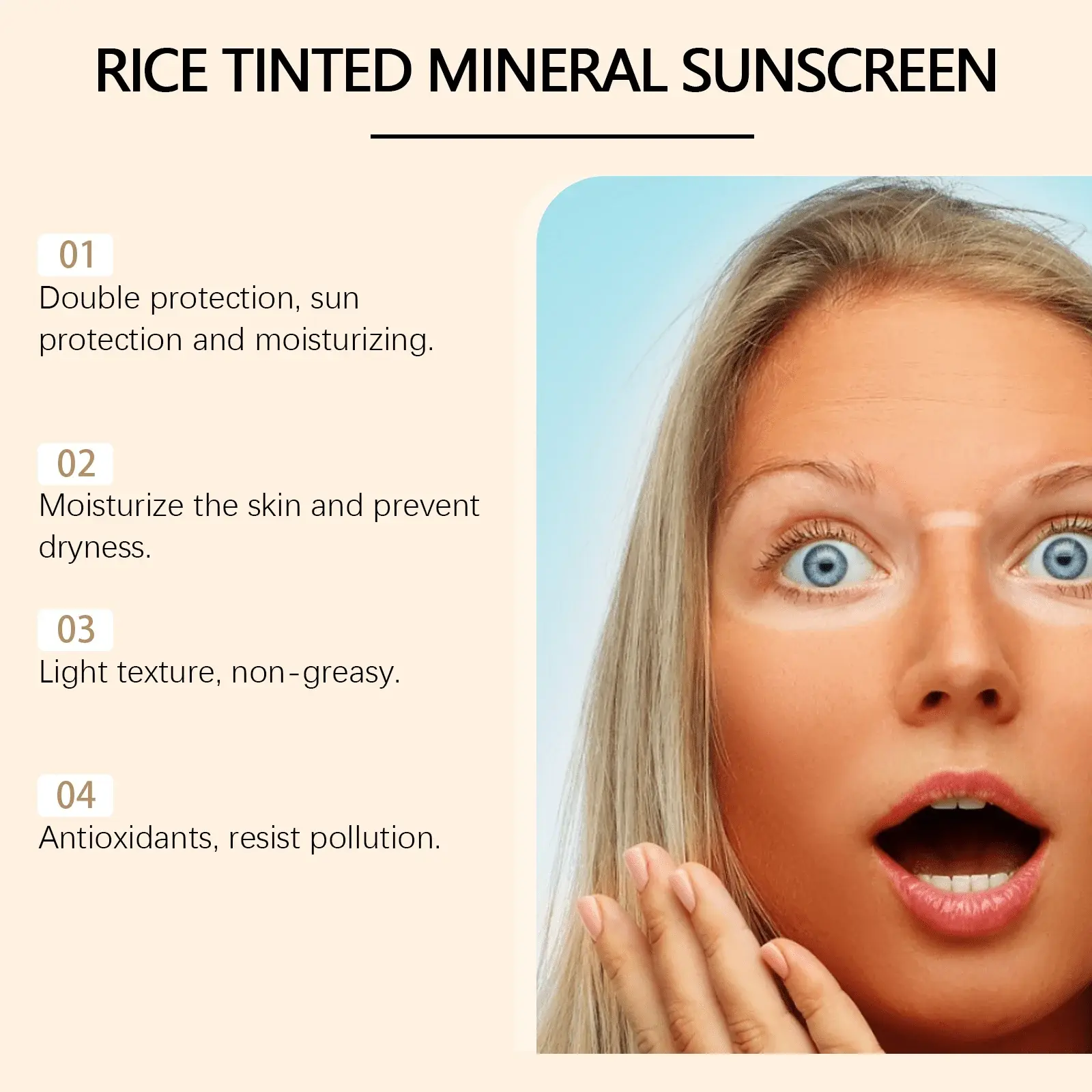Face Sunscreen Moisturizer - Lightweight & Non-Sticky Formula 8 HO A05 0527 01 1729753278017