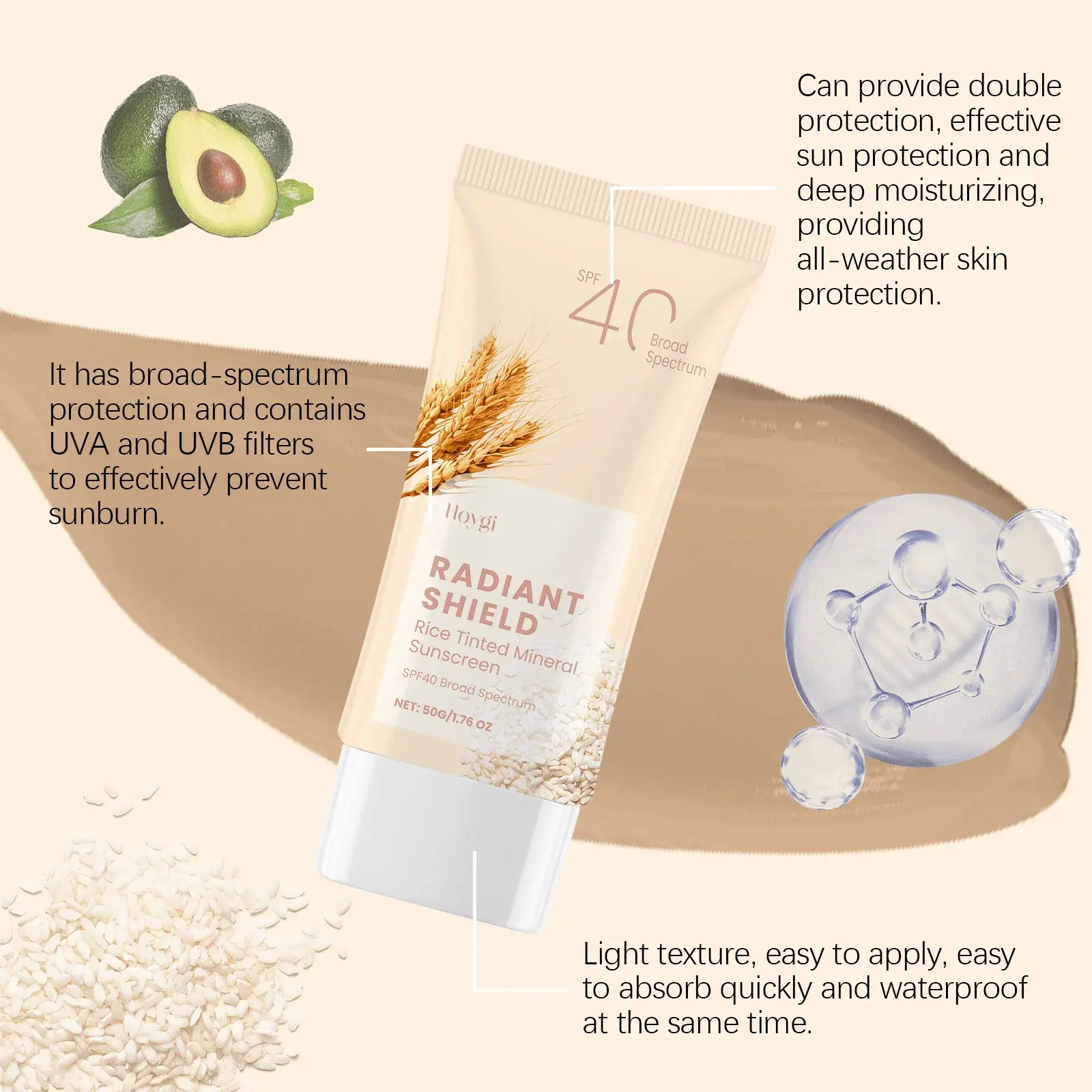 Face Sunscreen Moisturizer - Lightweight & Non-Sticky Formula 6 HO A05 0527 01 1729753278018