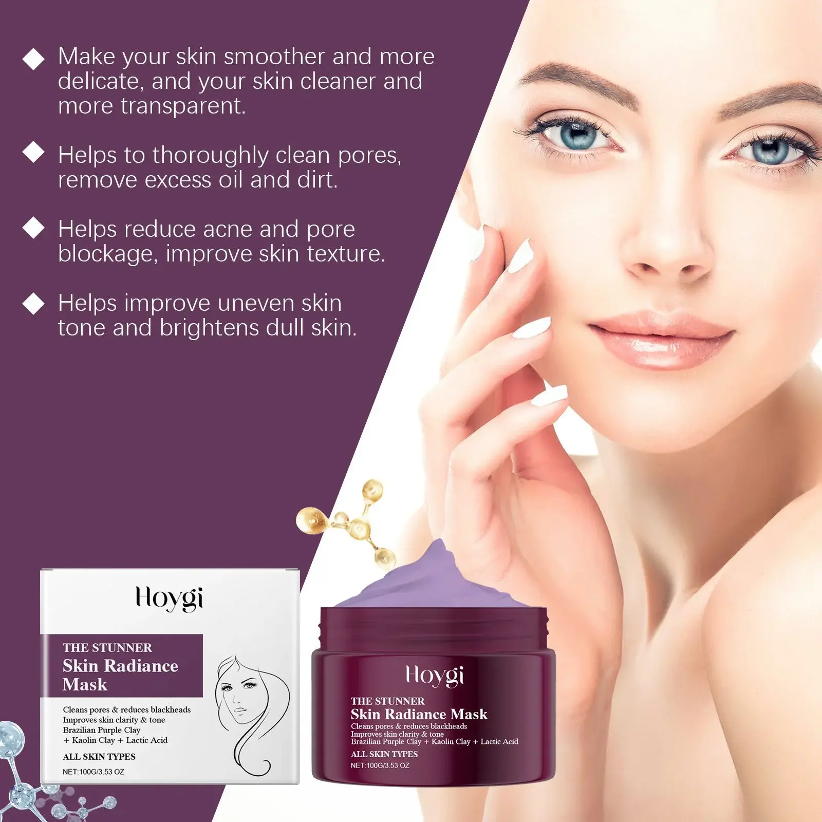 Blackhead Brightening Mask - Hydrating & Pore Cleansing Formula 5 HO A05 0532 01 1729940430013