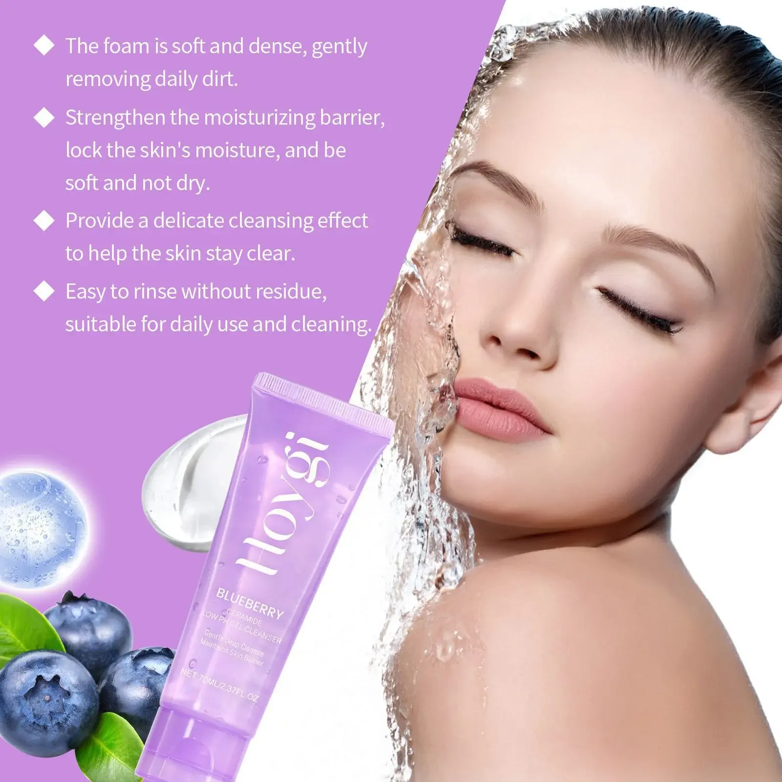Blueberry Ceramide Cleansing Gel - Moisturizing & Hydrating Face Wash 5 HO A05 0546 01 99913774013