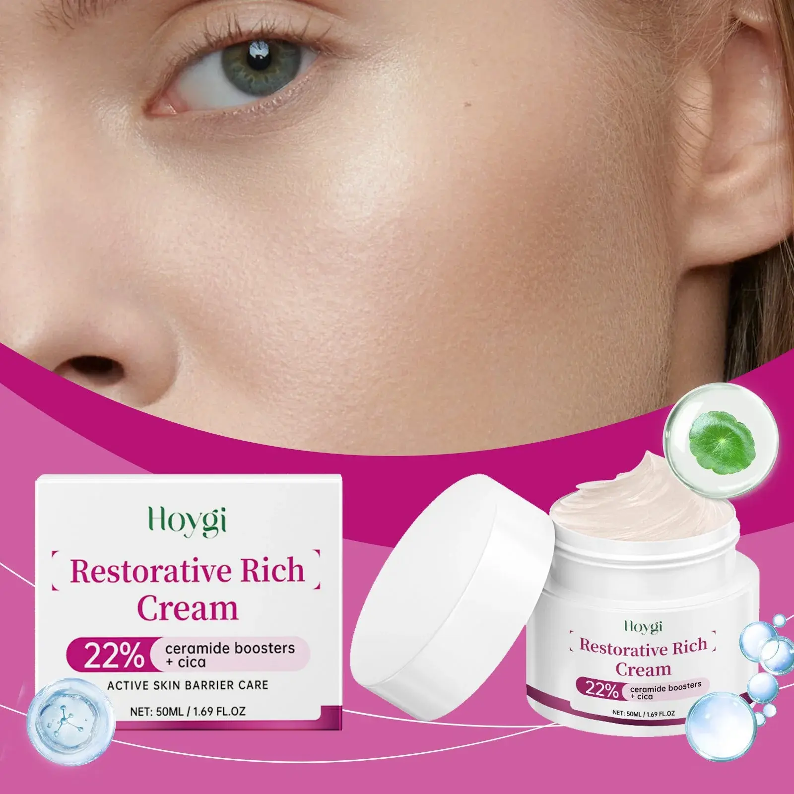 Moisturizing Face Cream with Ceramides - Hydrating & Skin Repair 2 HO A05 0558 01 1730545229004