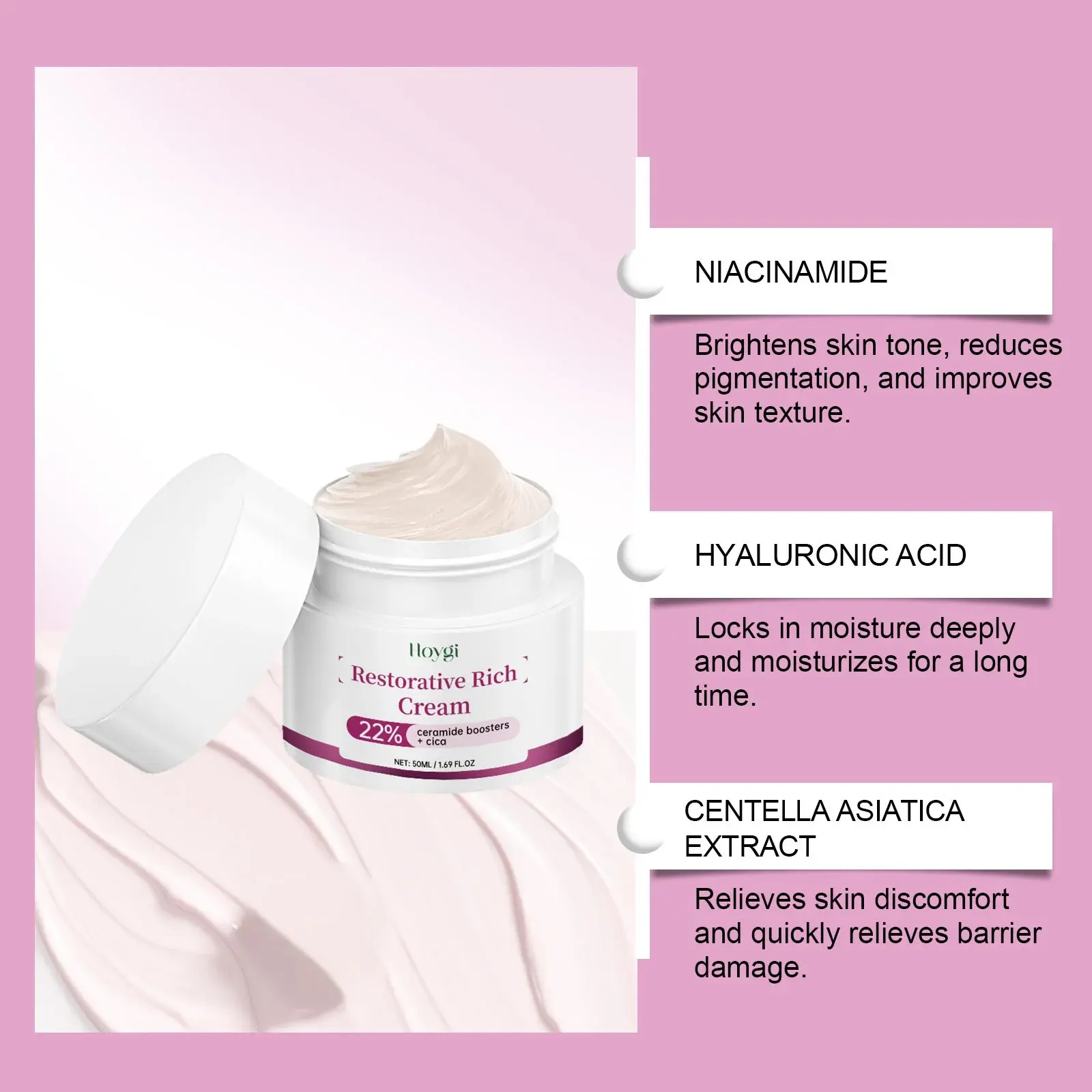 Moisturizing Face Cream with Ceramides - Hydrating & Skin Repair 6 HO A05 0558 01 1730545229016