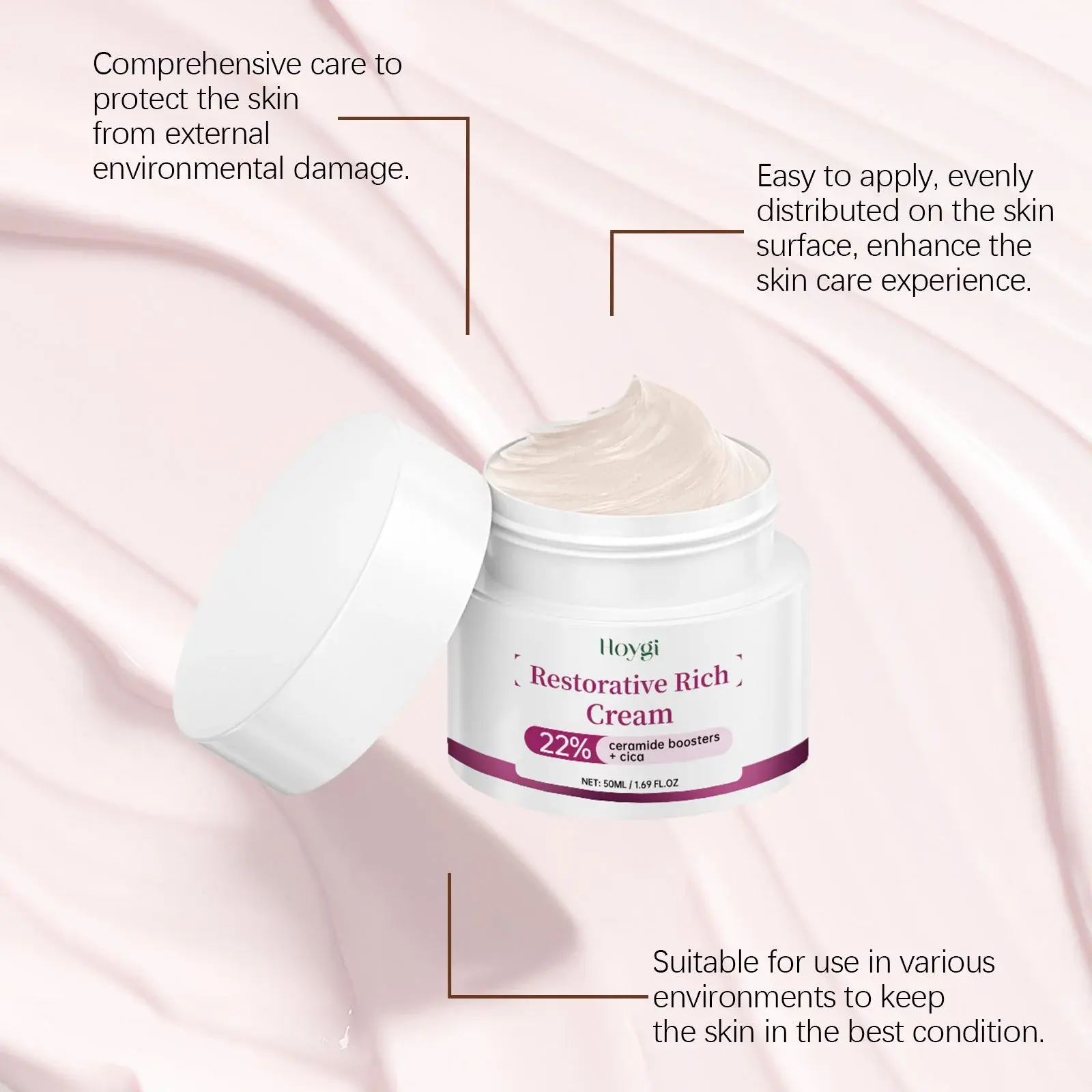Moisturizing Face Cream with Ceramides - Hydrating & Skin Repair 8 HO A05 0558 01 1730545229018