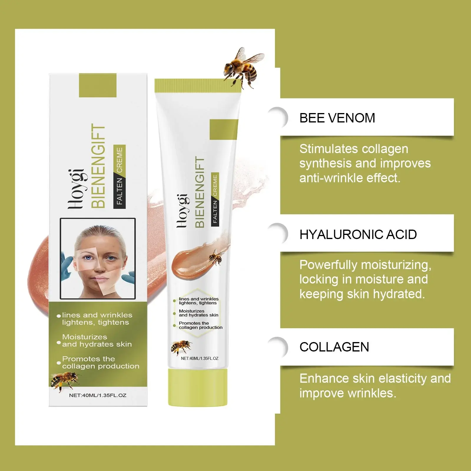 Bee Venom Daily Moisturizing Cream for Hydrated Skin 8 HO A05 0559 01 26636511