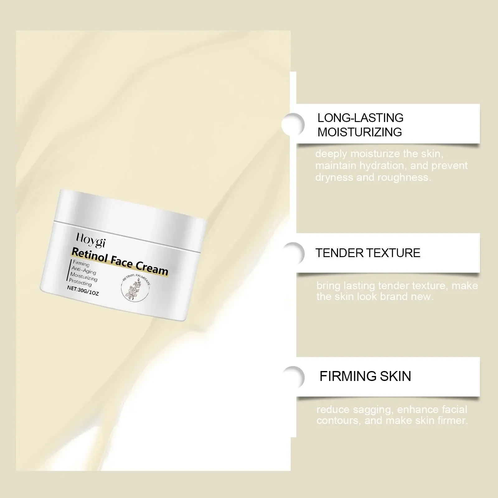 Retinol Face Cream with Collagen & Vitamin E for Skin Firming | Hoygi 8 HO A05 0563 01 1730856641017