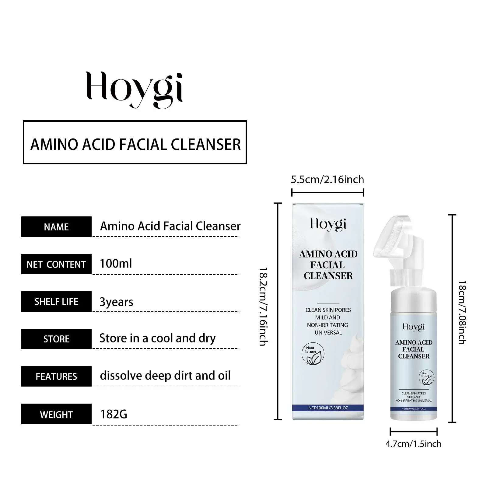 Gentle Facial Foaming Cleanser - Moisturizing & Hydrating Formula 1 HO A05 0570 01 1730943023011