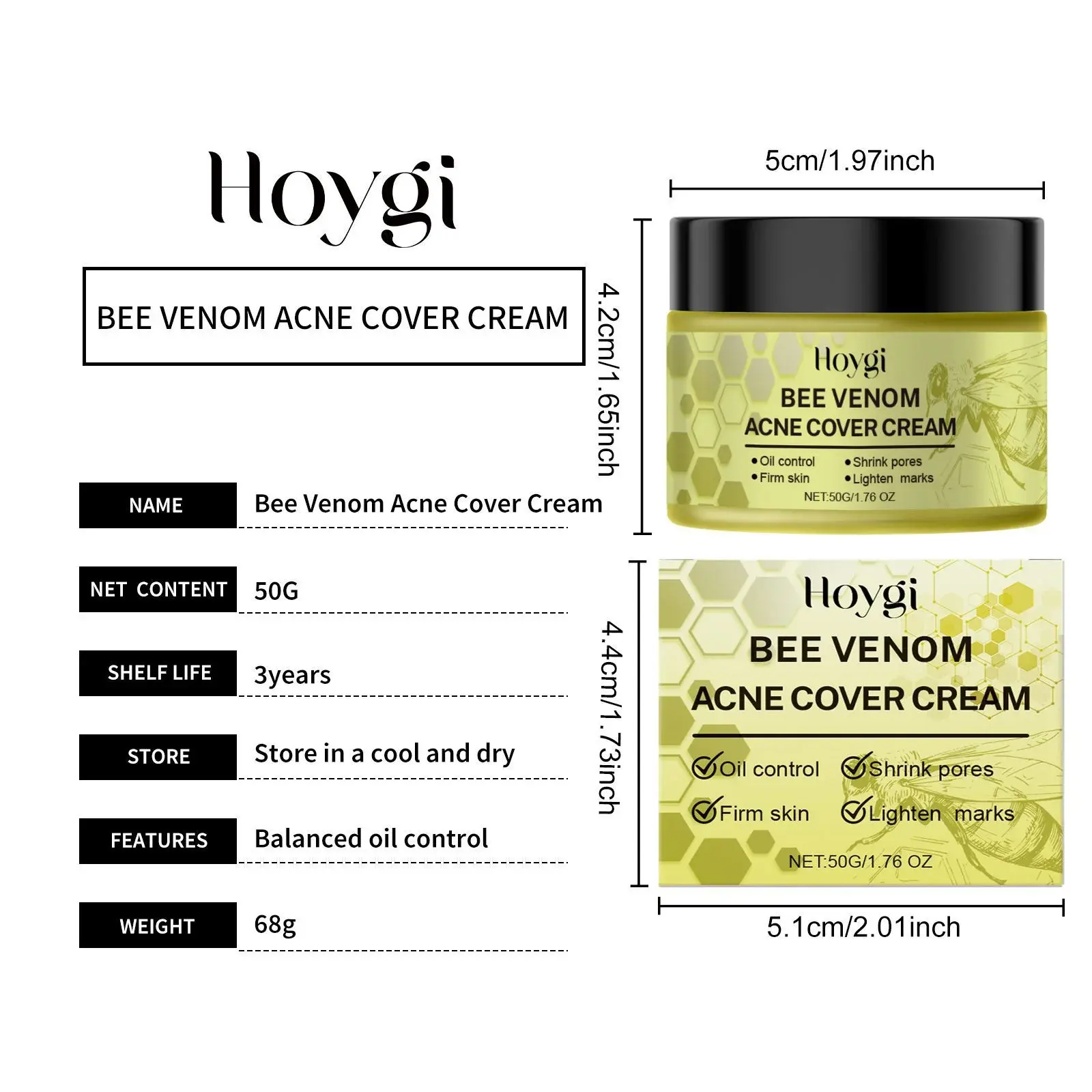 Beesvenom Acne-Clearing Cream - Oil Control & Moisturizing 1 HO A05 0575 01 1731294038010