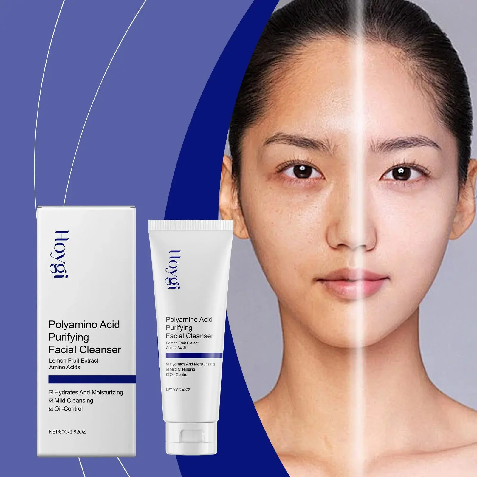 Acne Cleanser Moisturizing Face Wash with Hyaluronic Acid & Collagen - Hoygi 2 HO A05 0578 01 1731375052006