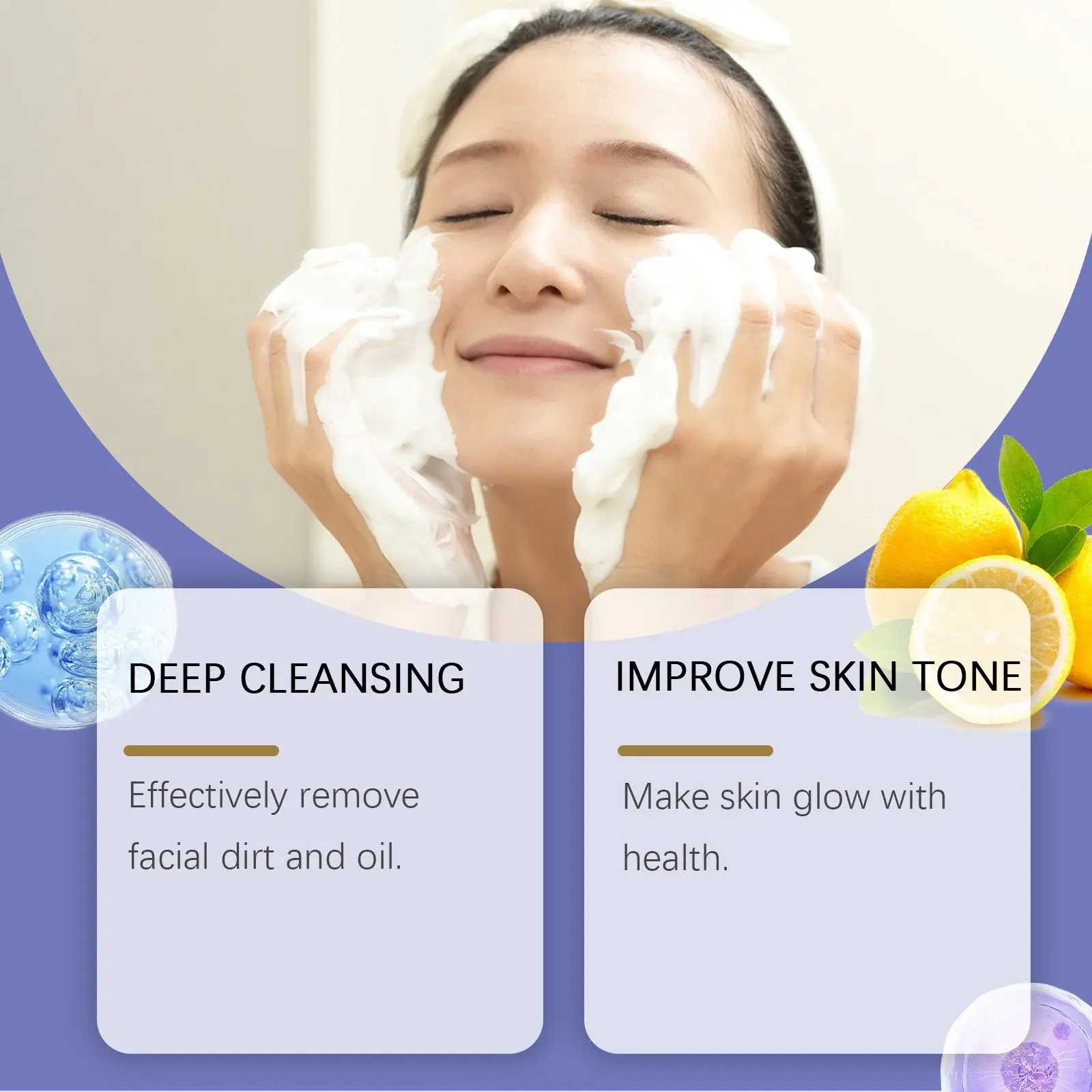 Acne Cleanser Moisturizing Face Wash with Hyaluronic Acid & Collagen - Hoygi 6 HO A05 0578 01 1731375052014