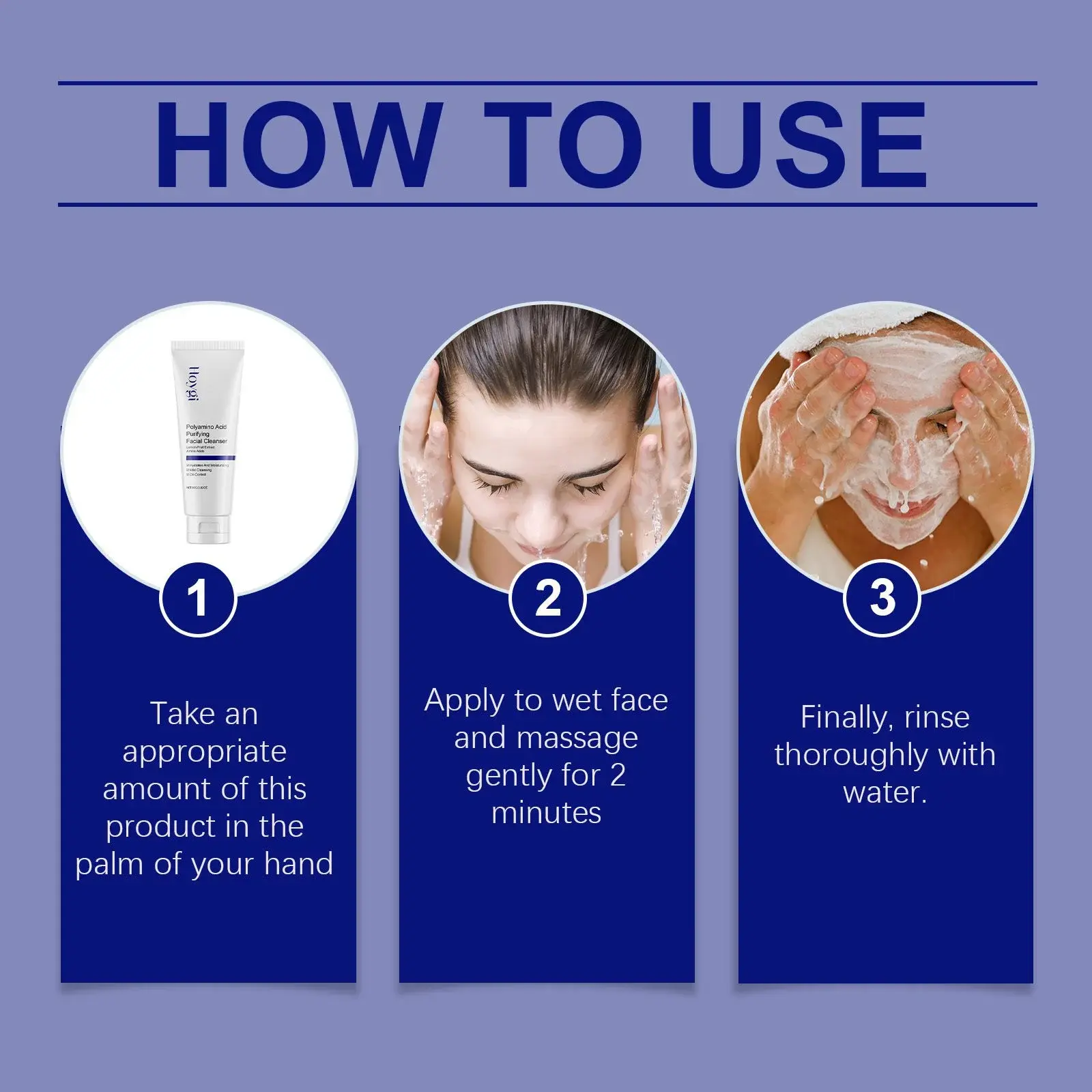 Acne Cleanser Moisturizing Face Wash with Hyaluronic Acid & Collagen - Hoygi 4 HO A05 0578 01 1731375052022