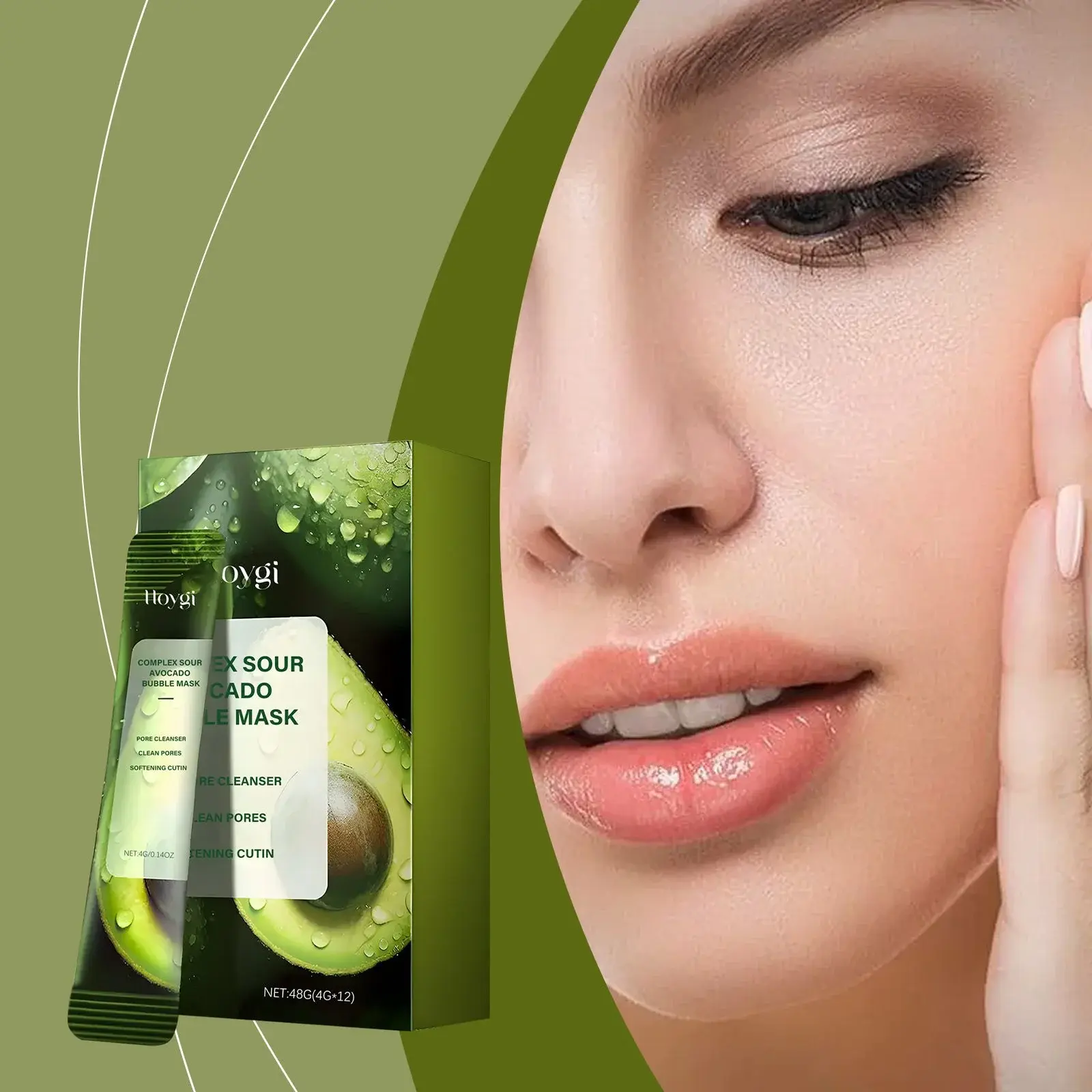 Avocado Cleansing Bubble Mask - Hydrating & Pore Refining - Hoygi 2 HO A05 0584 01 1731569444006