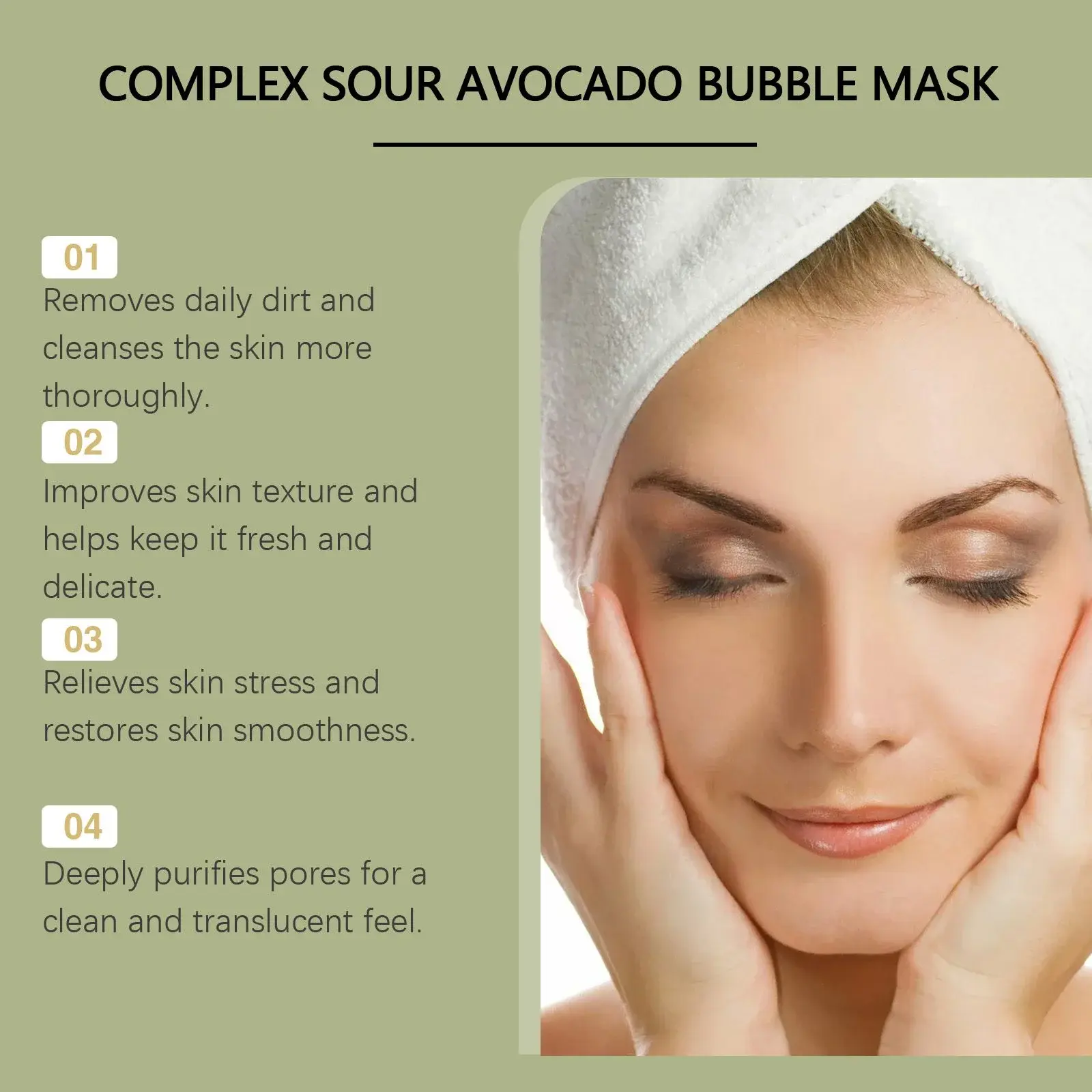 Avocado Cleansing Bubble Mask - Hydrating & Pore Refining - Hoygi 5 HO A05 0584 01 1731569444018